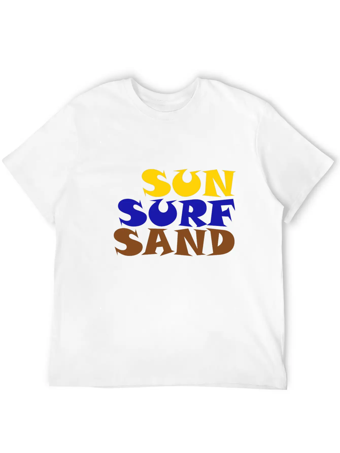 SUN SURF SAND Modern Fit Casual T-Shirt ��� Clean And Versatile Design