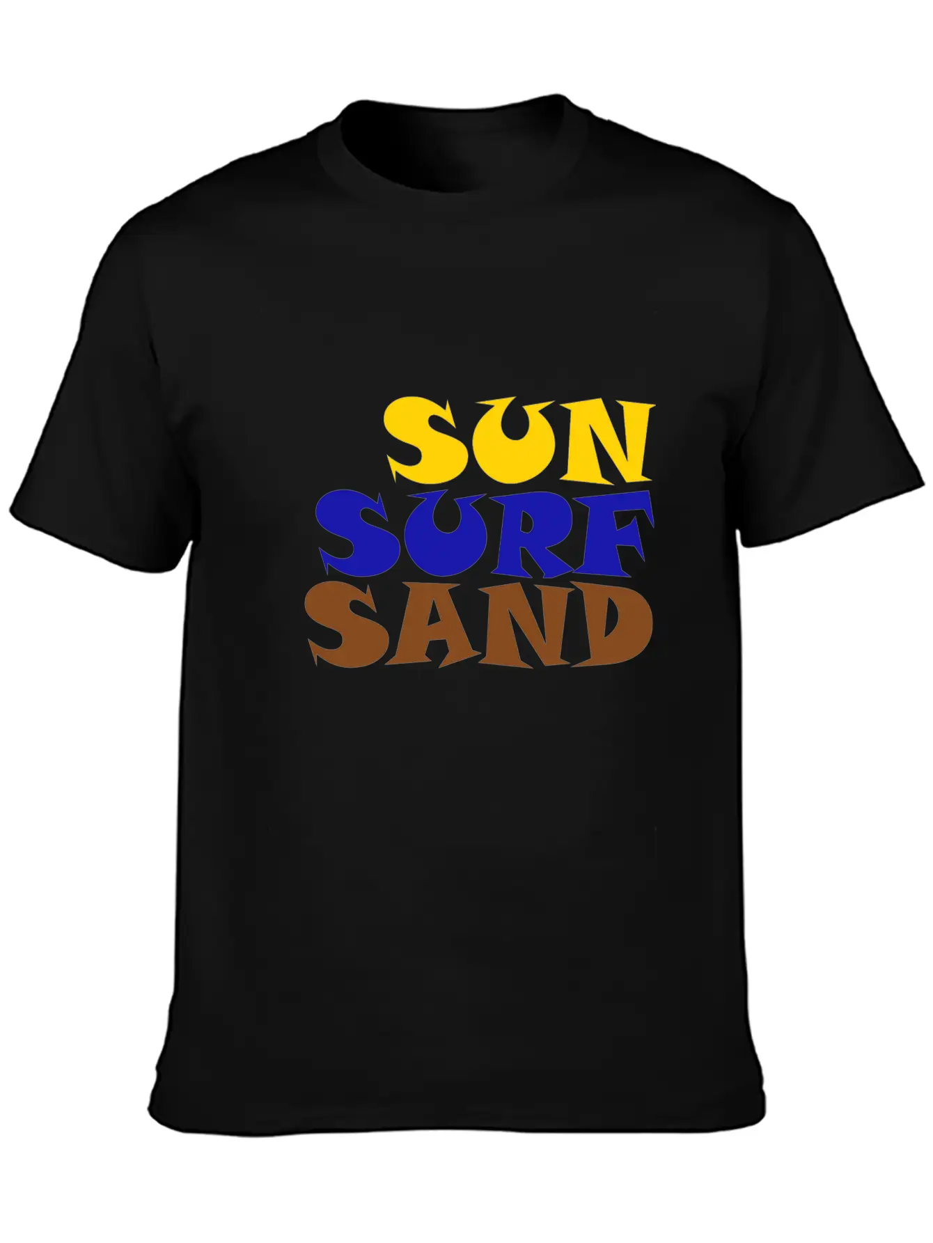 SUN SURF SAND Modern Fit Casual T-Shirt ��� Clean And Versatile Design