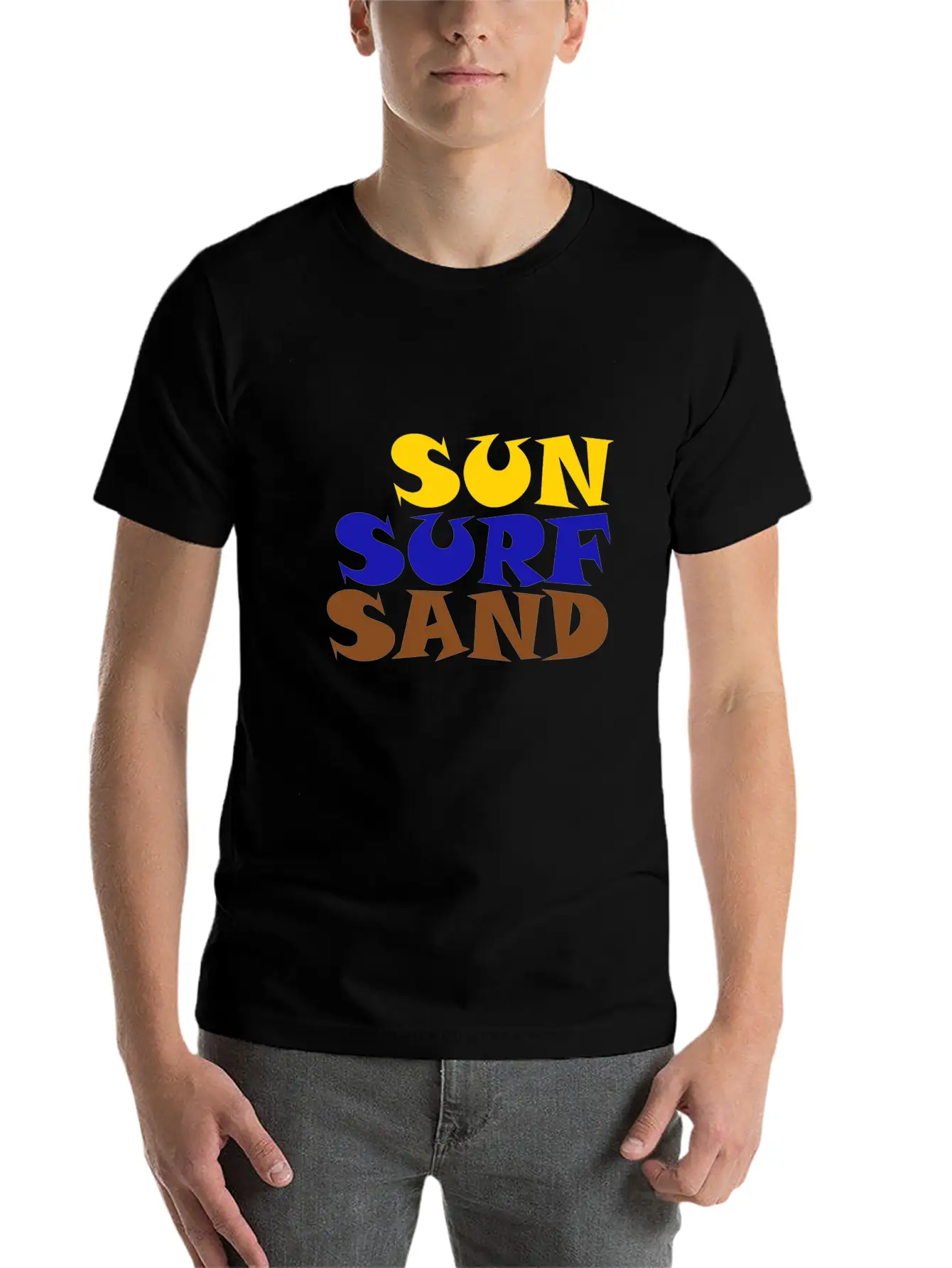 SUN SURF SAND Modern Fit Casual T-Shirt ��� Clean And Versatile Design