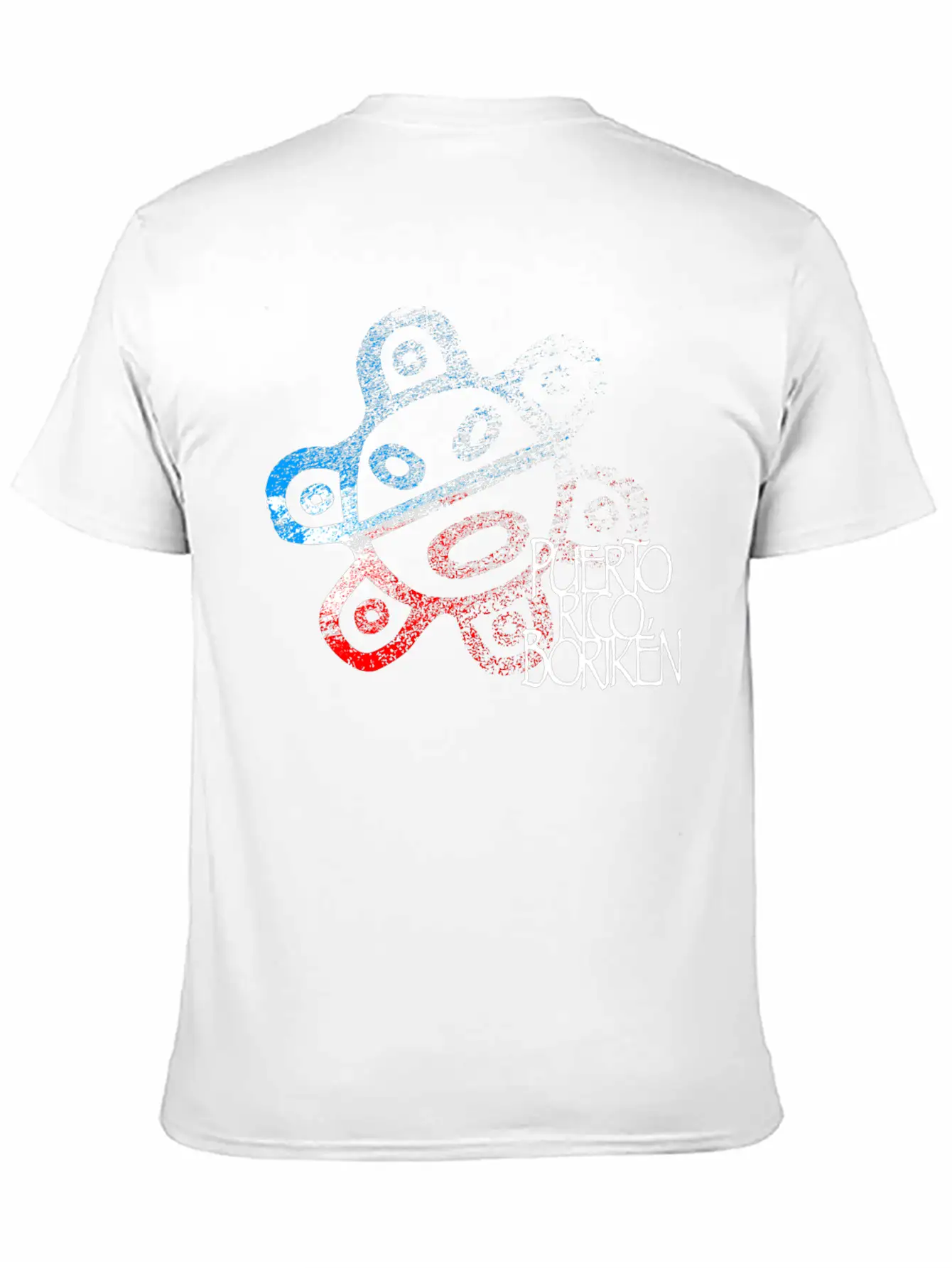 Sun Taino Puerto Rico Flag Colors Grunge Style Essential Cotton Tee For Daily Outfits – Unisex Style