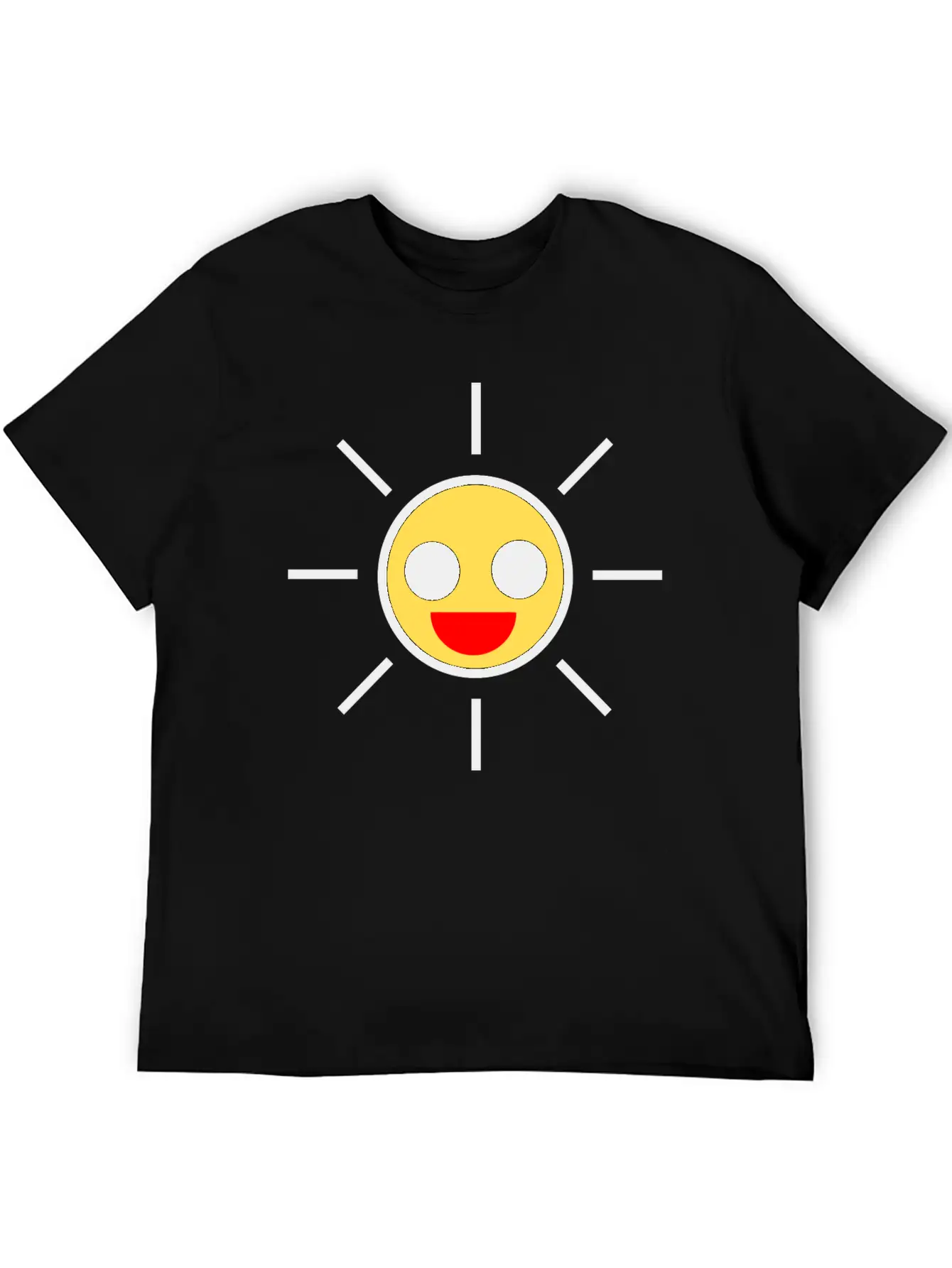 SUN Yellow Basic Graphic T-Shirt – Daily Comfort In Soft Cotton