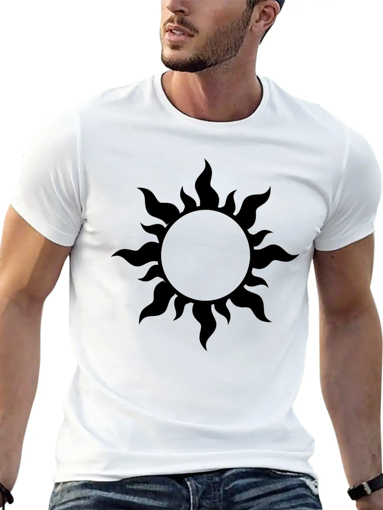 Sunburst Solar Eclipse Modern Fit Casual T-Shirt – Clean And Versatile Design