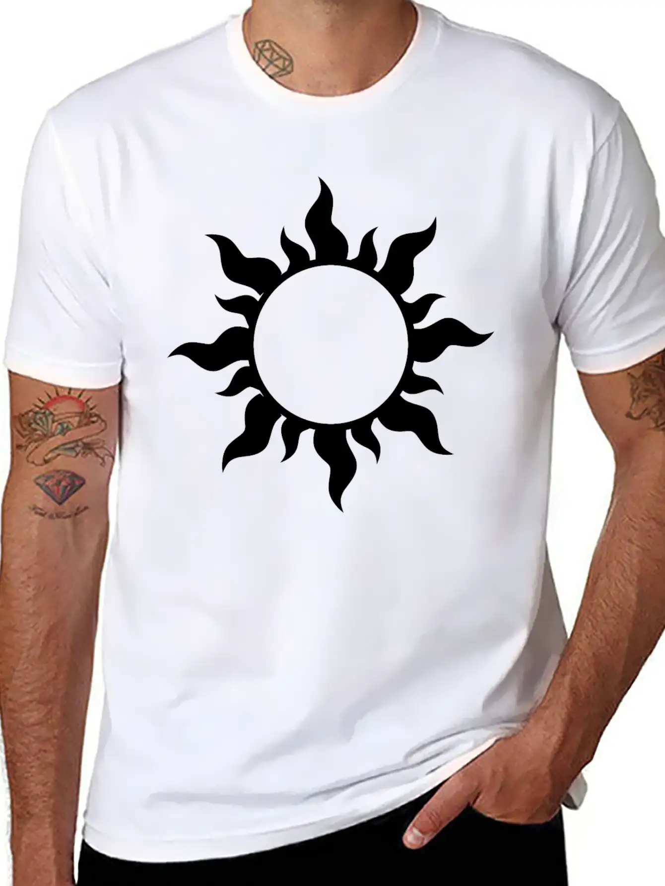 Sunburst Solar Eclipse Modern Fit Casual T-Shirt – Clean And Versatile Design