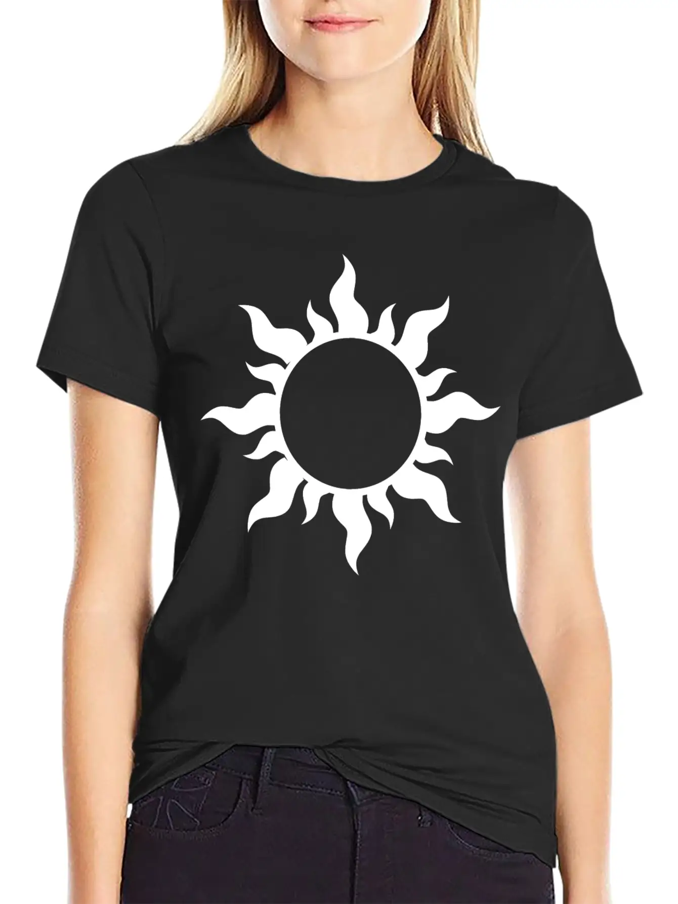 Sunburst Solar Eclipse Modern Fit Casual T-Shirt – Clean And Versatile Design