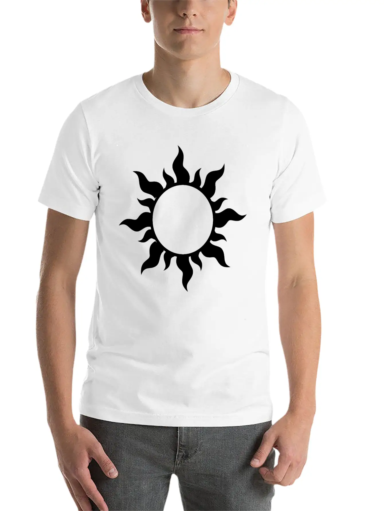 Sunburst Solar Eclipse Modern Fit Casual T-Shirt – Clean And Versatile Design