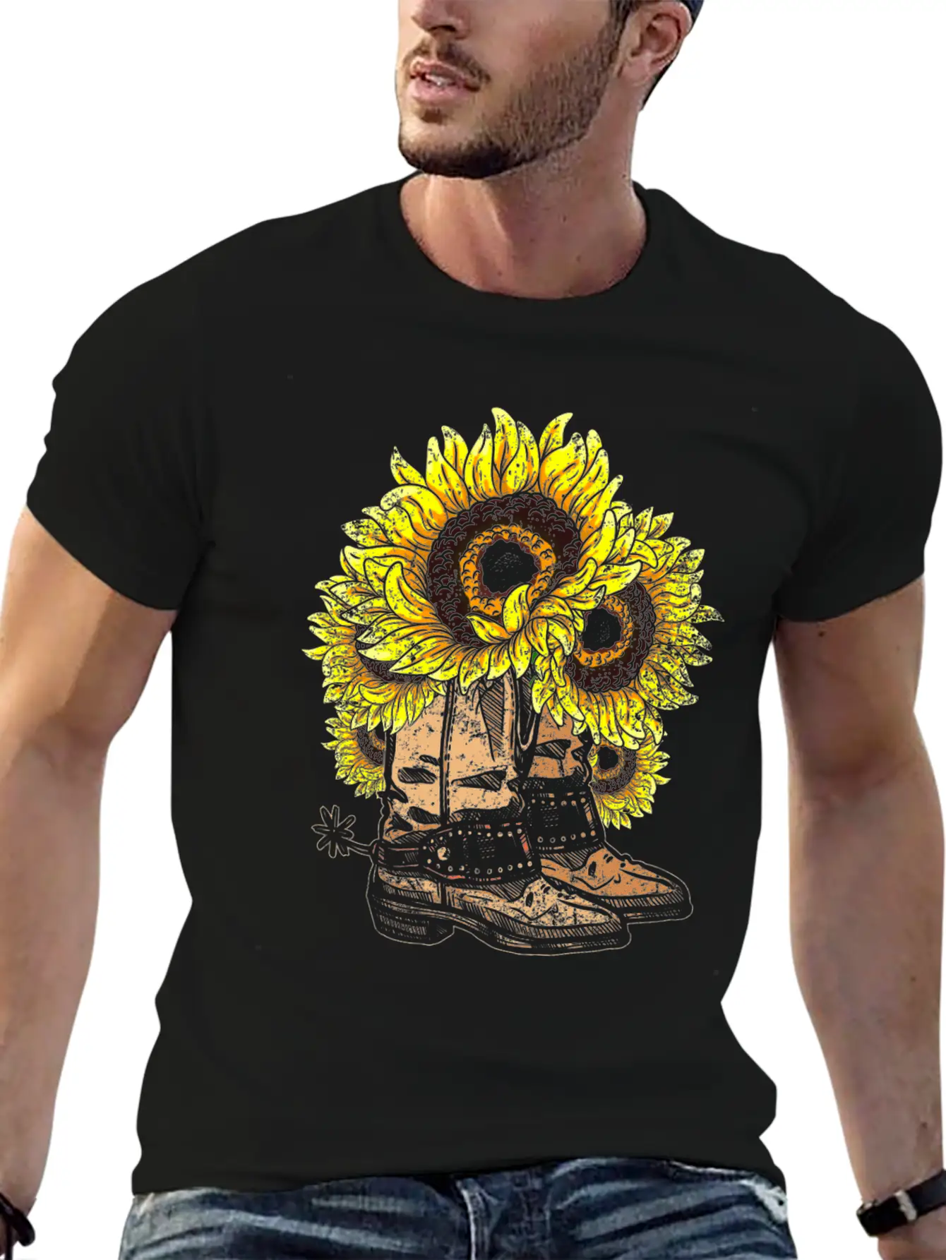 Sunflower Basic Graphic T-Shirt – Daily Comfort In Soft Cotton