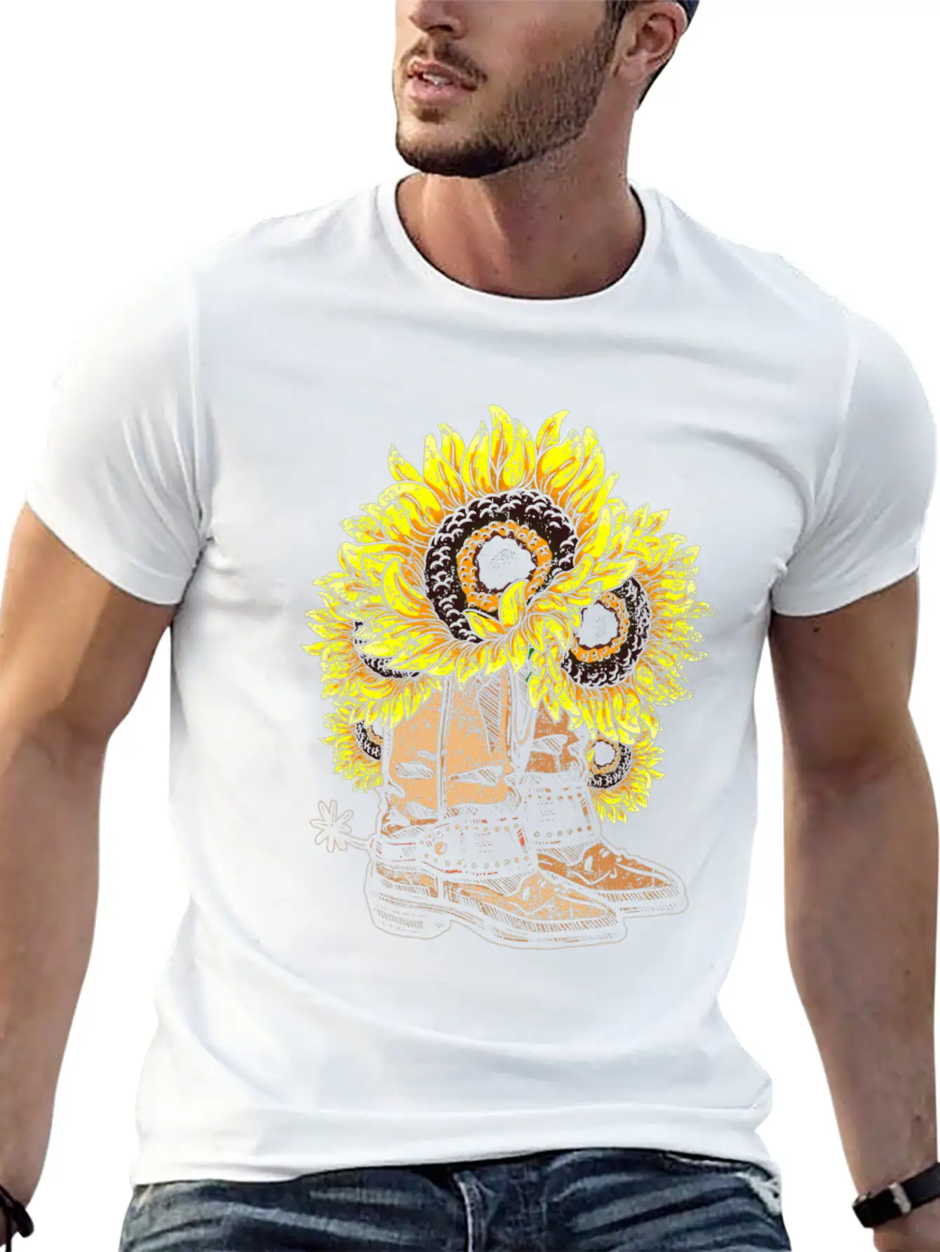 Sunflower Basic Graphic T-Shirt – Daily Comfort In Soft Cotton