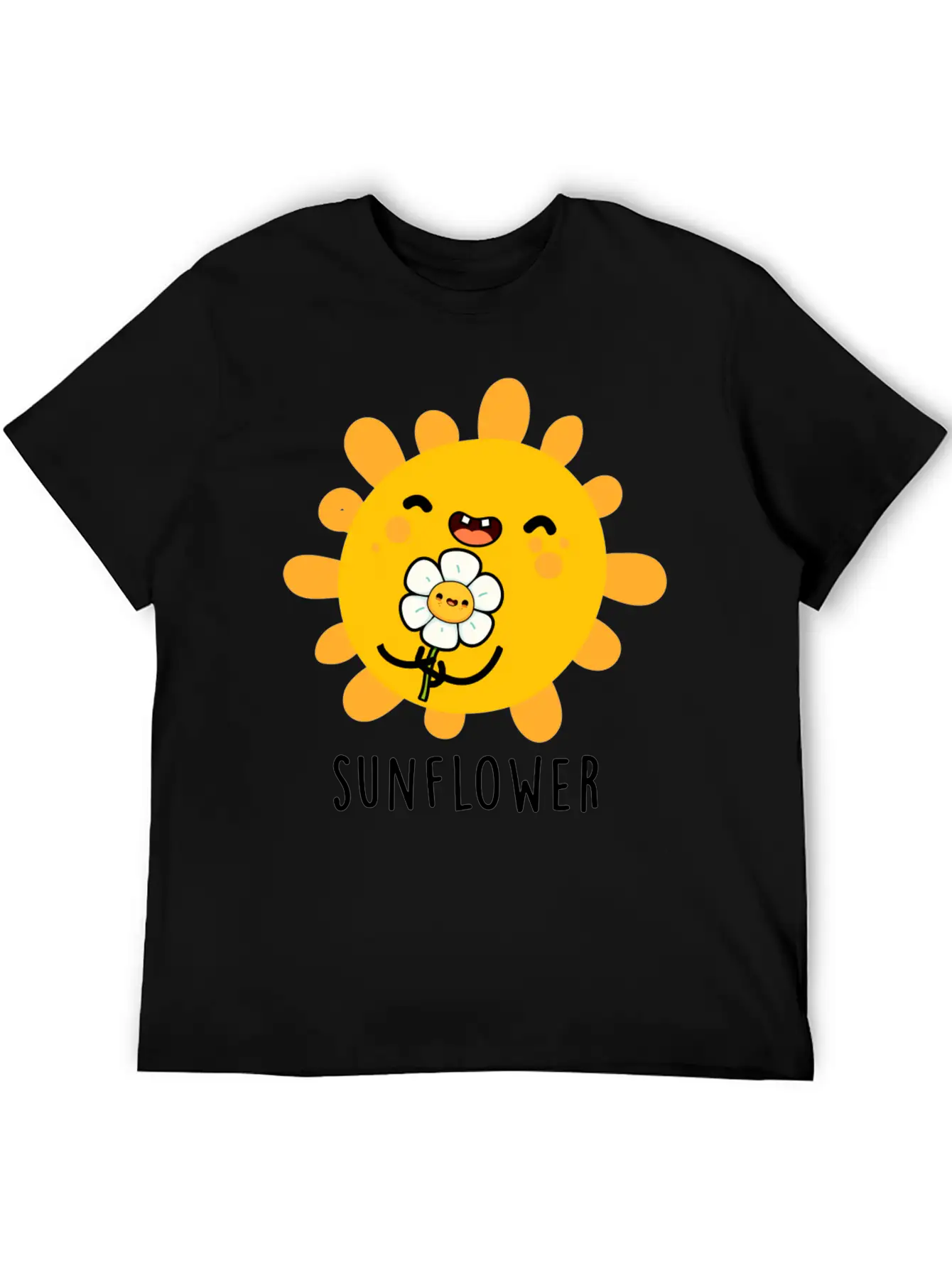 Sunflower Cute Sun And Flower Stylish Everyday T-Shirt – Unisex Basic Cotton Tee
