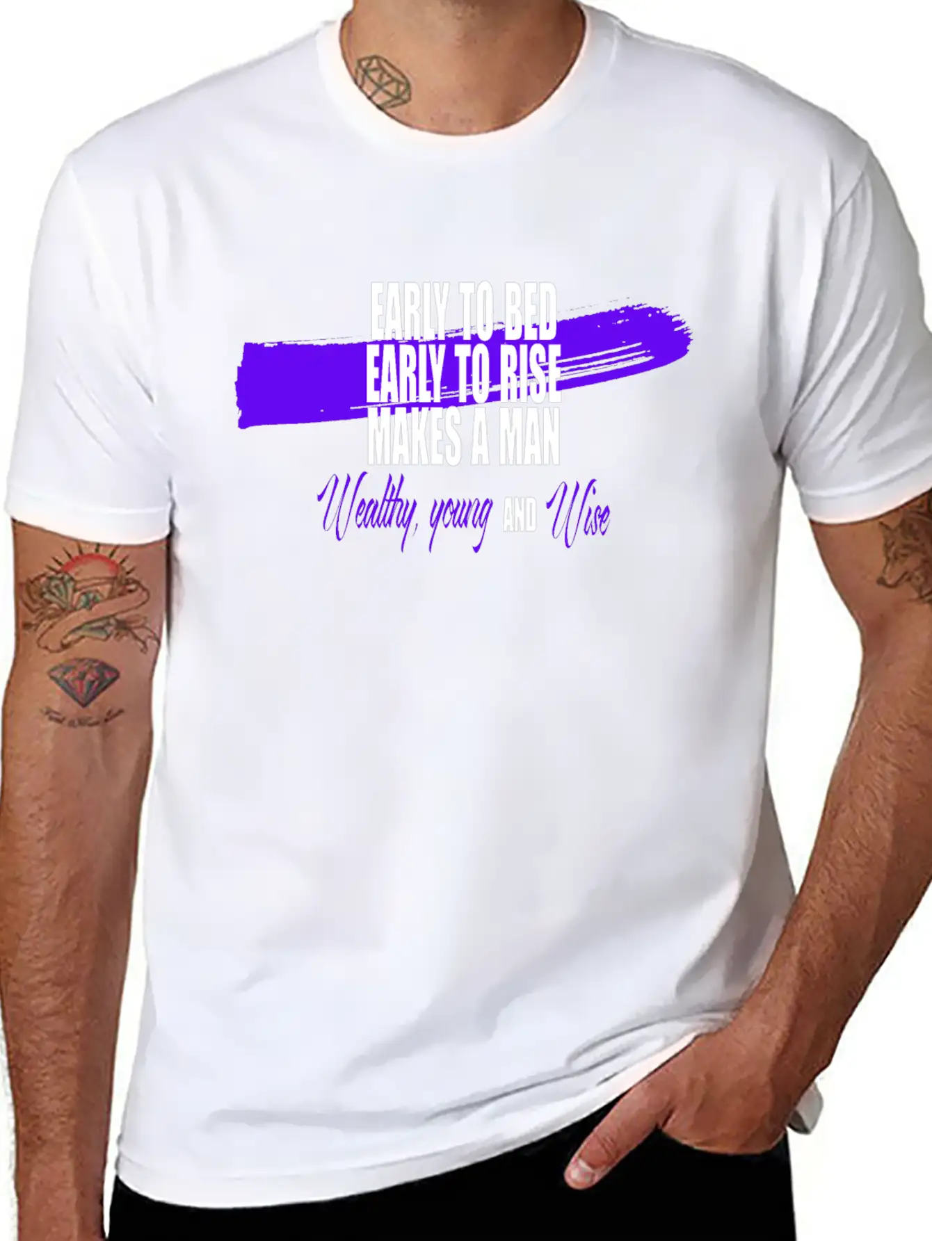 Sunrise Wisdom: Early To Bed, Early To Rise Stylish Everyday T-Shirt – Unisex Basic Cotton Tee