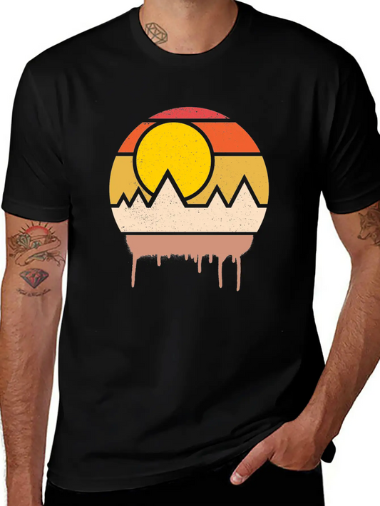 Sunset Art Lightweight Cotton T-Shirt – Daily Comfort Graphic Shirt