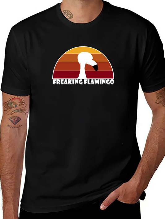 Sunset Flamingo Soft Cotton Short Sleeve Tee – Unisex Wardrobe Staple