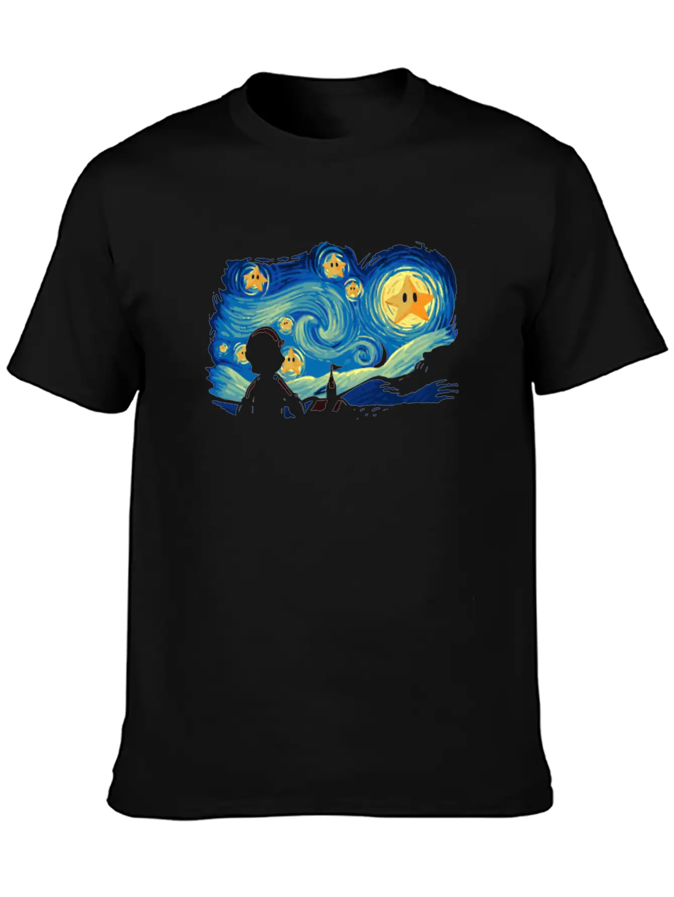Super Starry Night Modern Fit Casual T-Shirt – Clean And Versatile Design