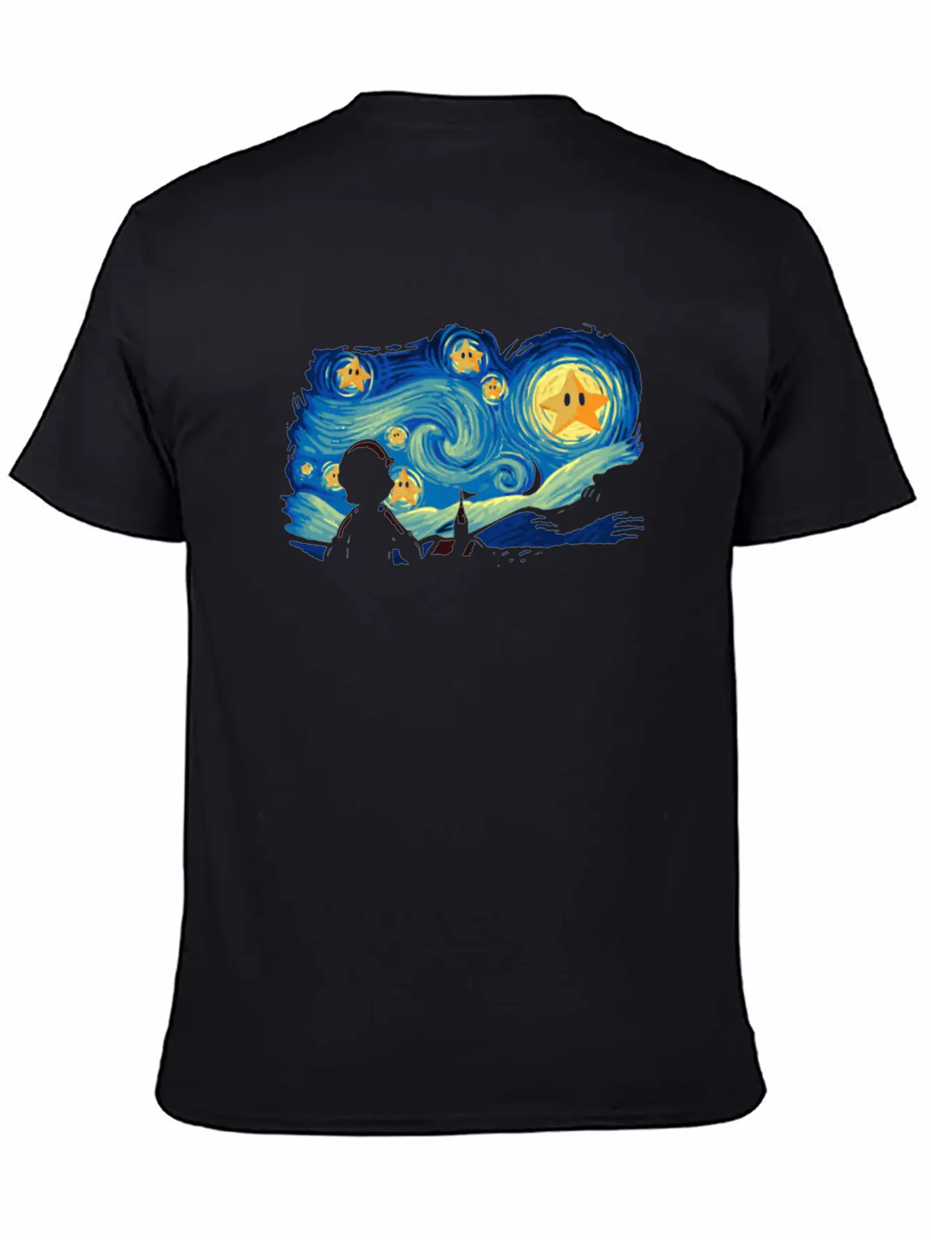 Super Starry Night Modern Fit Casual T-Shirt – Clean And Versatile Design