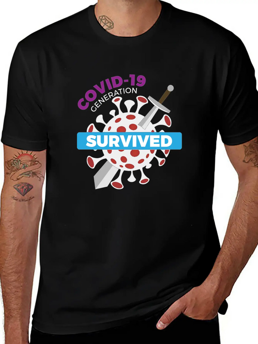 Survived Covid 19 Tshirt Modern Fit Casual T-Shirt – Clean And Versatile Design