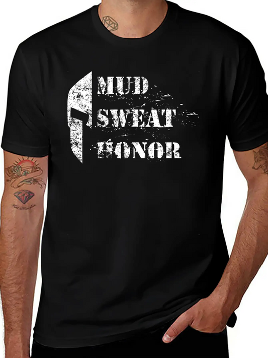 Sweat Mud Honor Sparta Unisex Casual T-Shirt – Clean Design For Daily Comfort