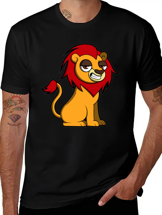 Sweet Lion Classic Fit Graphic Tee For Daily Comfort – Unisex Cotton Shirt