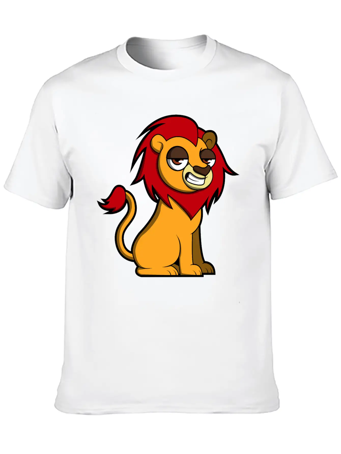 Sweet Lion Classic Fit Graphic Tee For Daily Comfort – Unisex Cotton Shirt