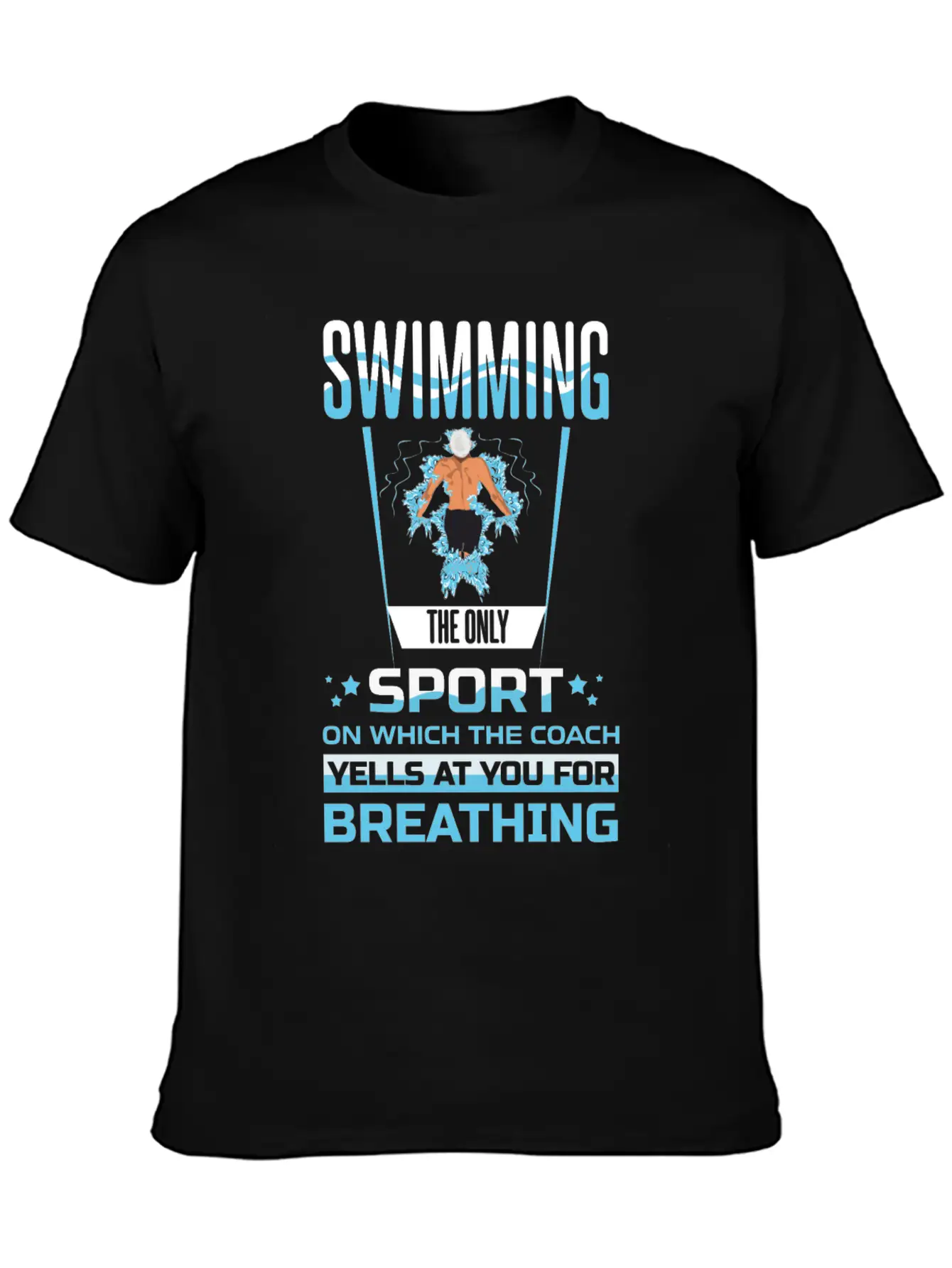 Swimming Sport Trainer Breathing Modern Fit Casual T-Shirt – Clean And Versatile Design