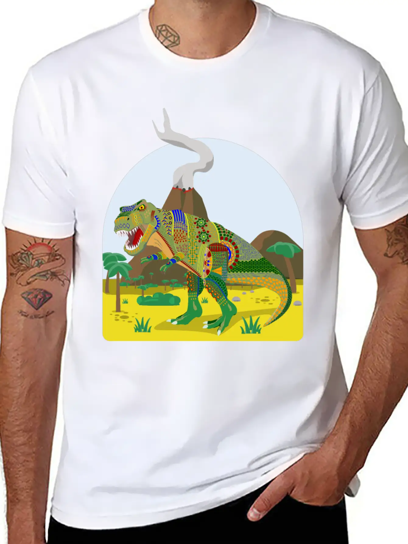 T Rex Alebrije Stylish Everyday T-Shirt – Unisex Basic Cotton Tee