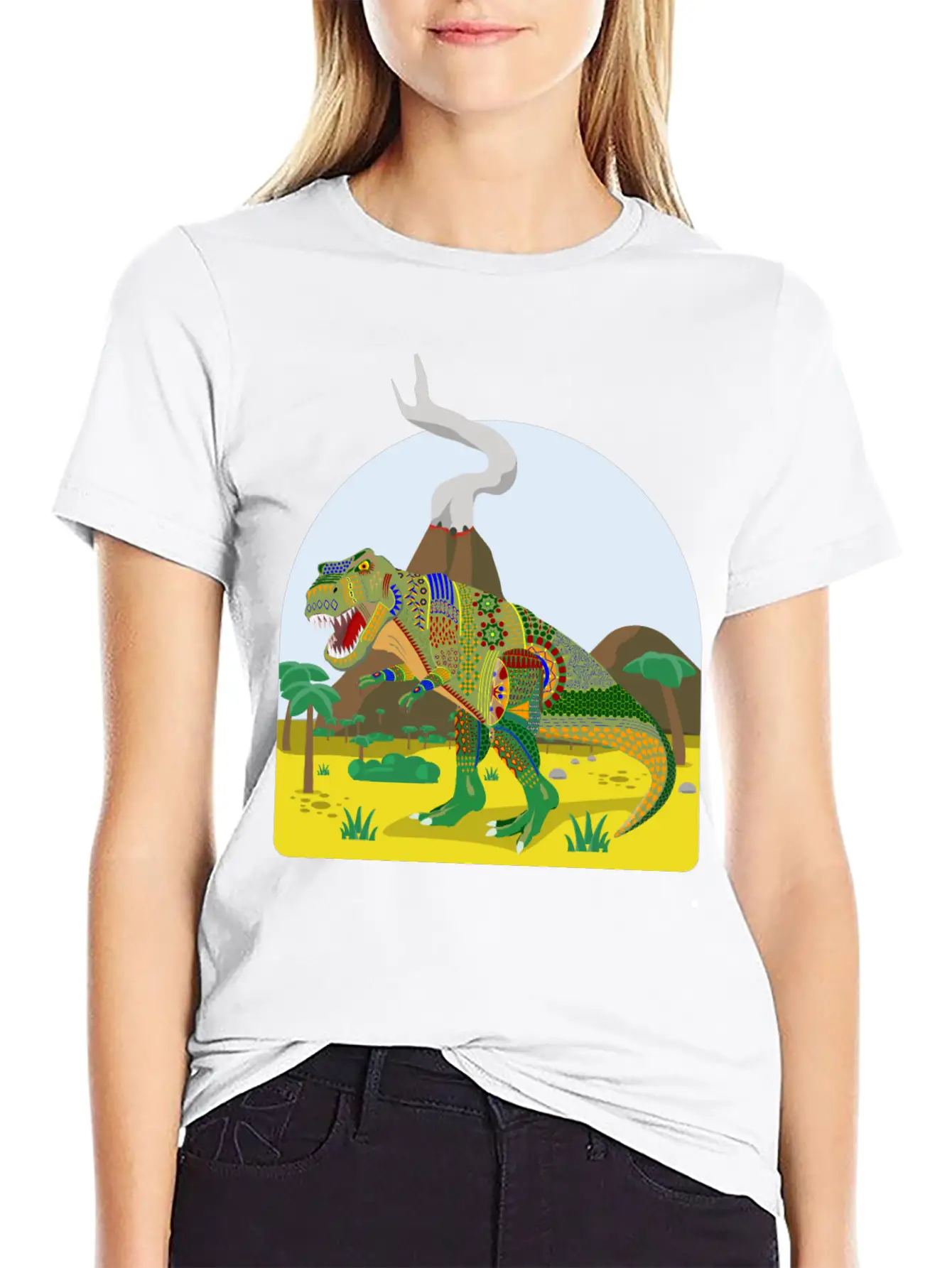 T Rex Alebrije Stylish Everyday T-Shirt – Unisex Basic Cotton Tee