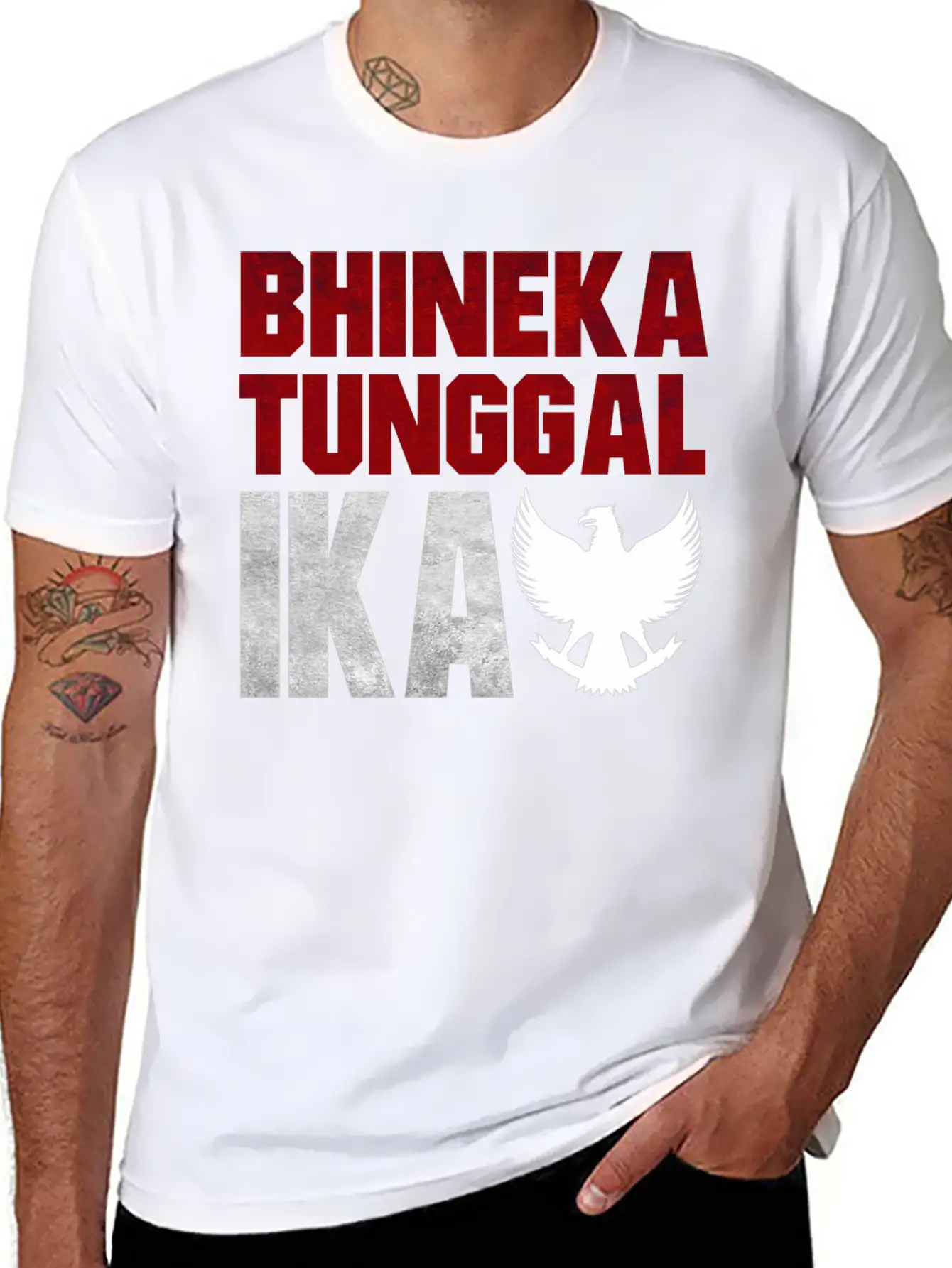 T-Shirt Bhineka Tunggal Ika Garuda Indonesia Modern Fit Casual T-Shirt – Clean And Versatile Design