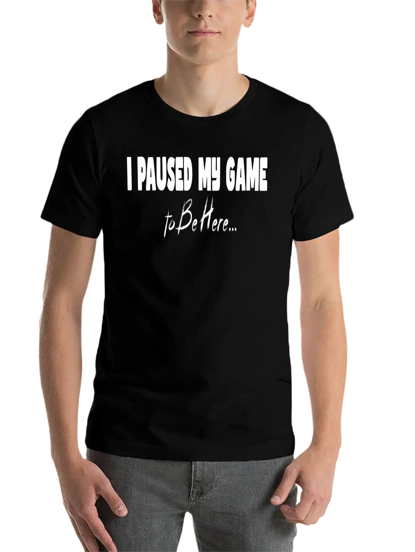 T-shirt De Jeu Avec Inscription « I Paused My Game Basic Graphic T-Shirt – Daily Comfort In Soft Cotton