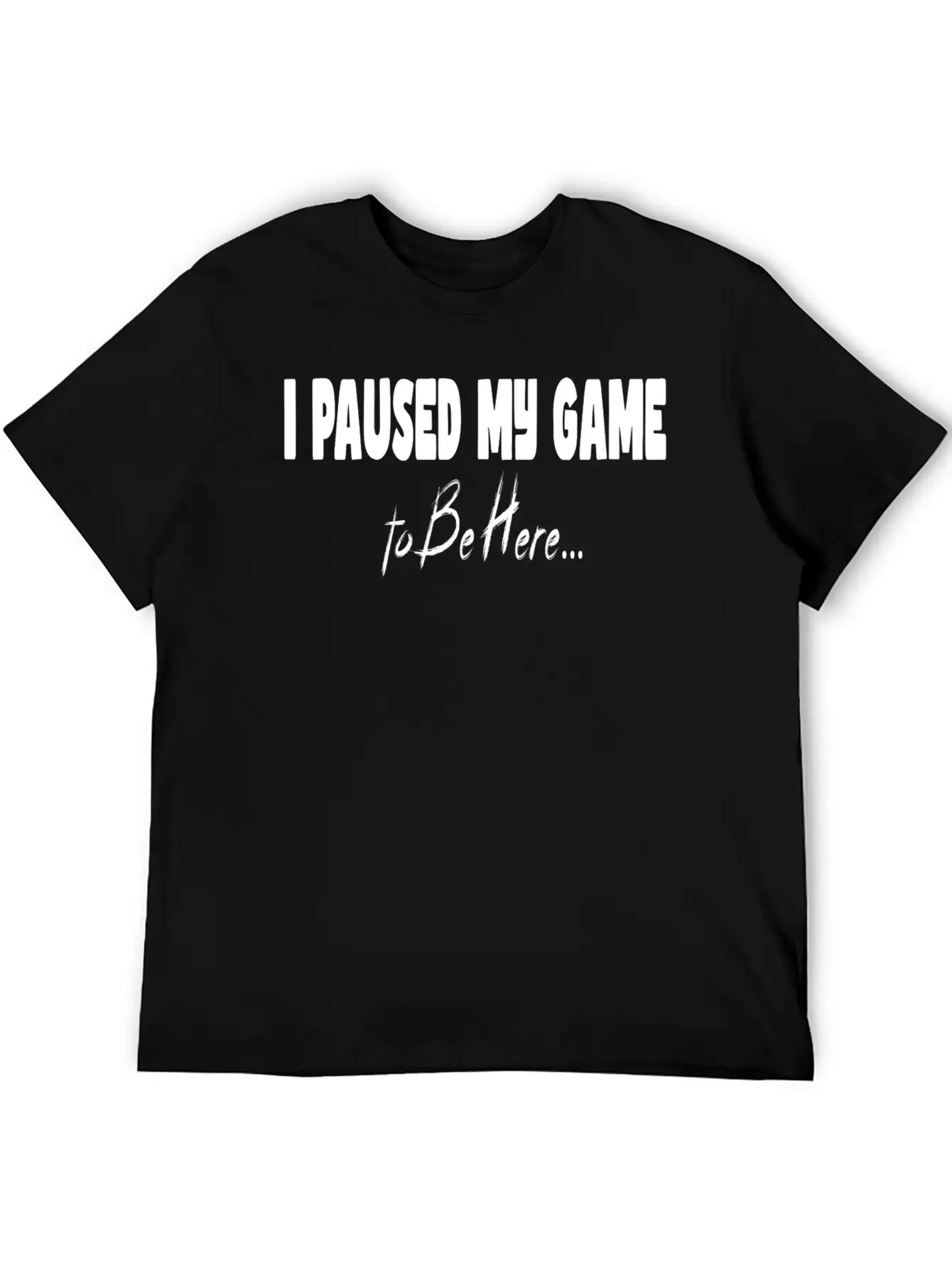 T-shirt De Jeu Avec Inscription « I Paused My Game Basic Graphic T-Shirt – Daily Comfort In Soft Cotton