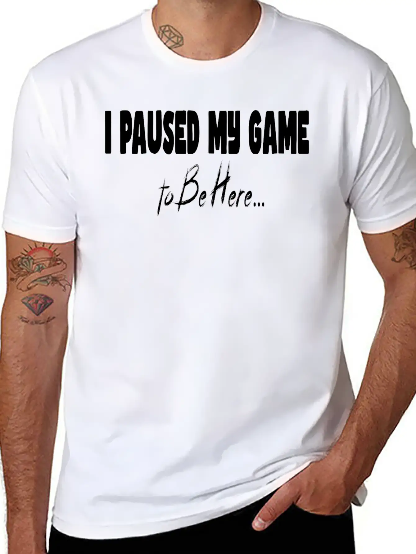 T-shirt De Jeu Avec Inscription « I Paused My Game Basic Graphic T-Shirt – Daily Comfort In Soft Cotton