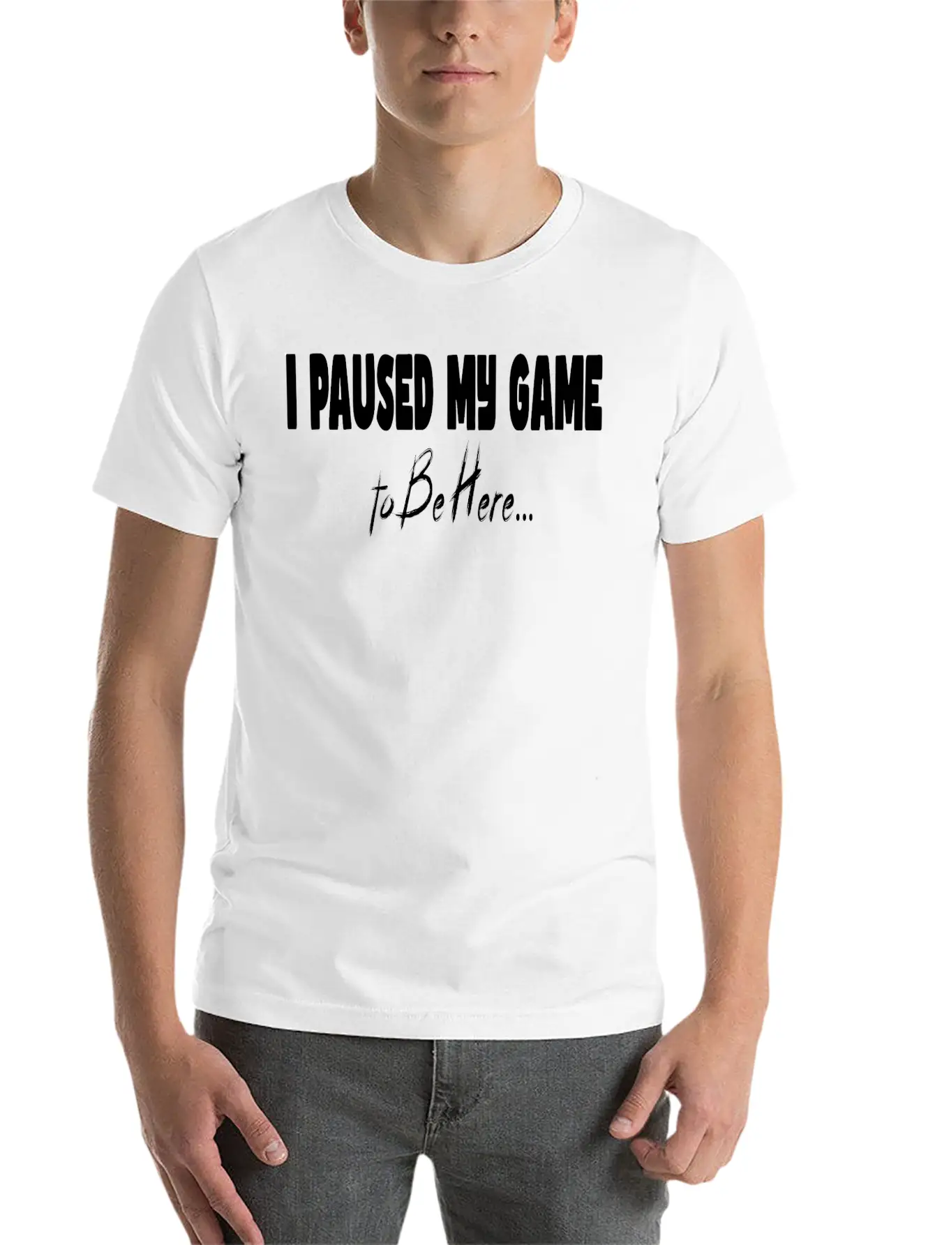 T-shirt De Jeu Avec Inscription « I Paused My Game Basic Graphic T-Shirt – Daily Comfort In Soft Cotton