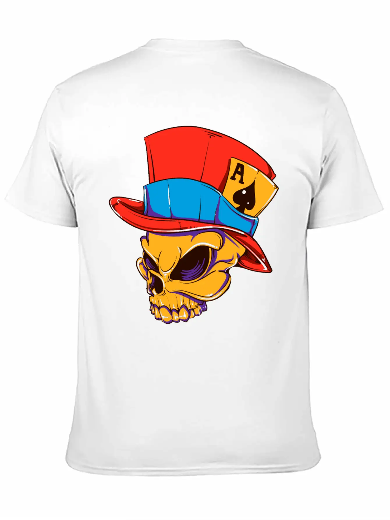 T-Shirt Streetwear Skull Card Player Vector Image Modern Fit Casual T-Shirt – Clean And Versatile Design