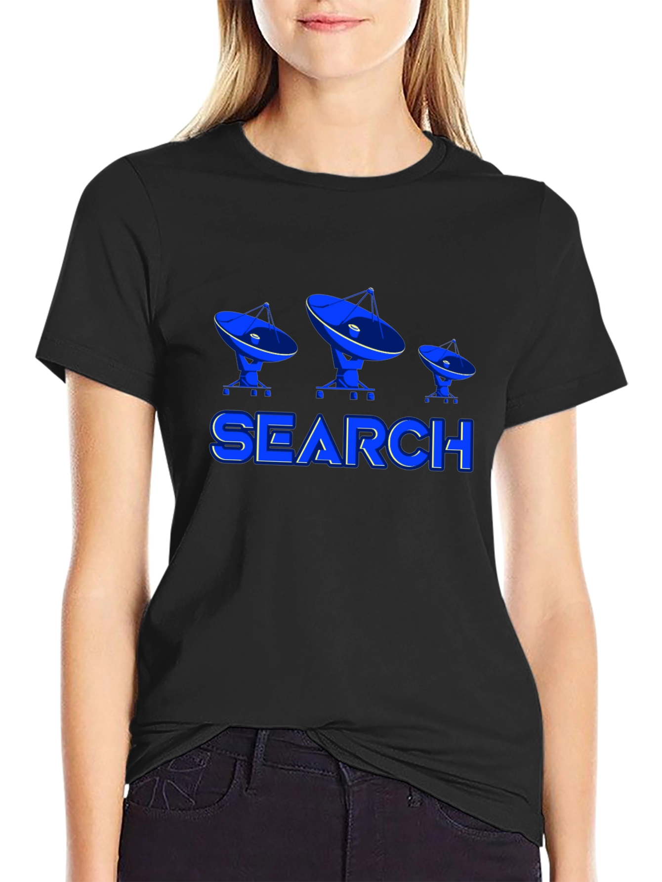 Search For Extraterrestrial Life Black T-Shirt