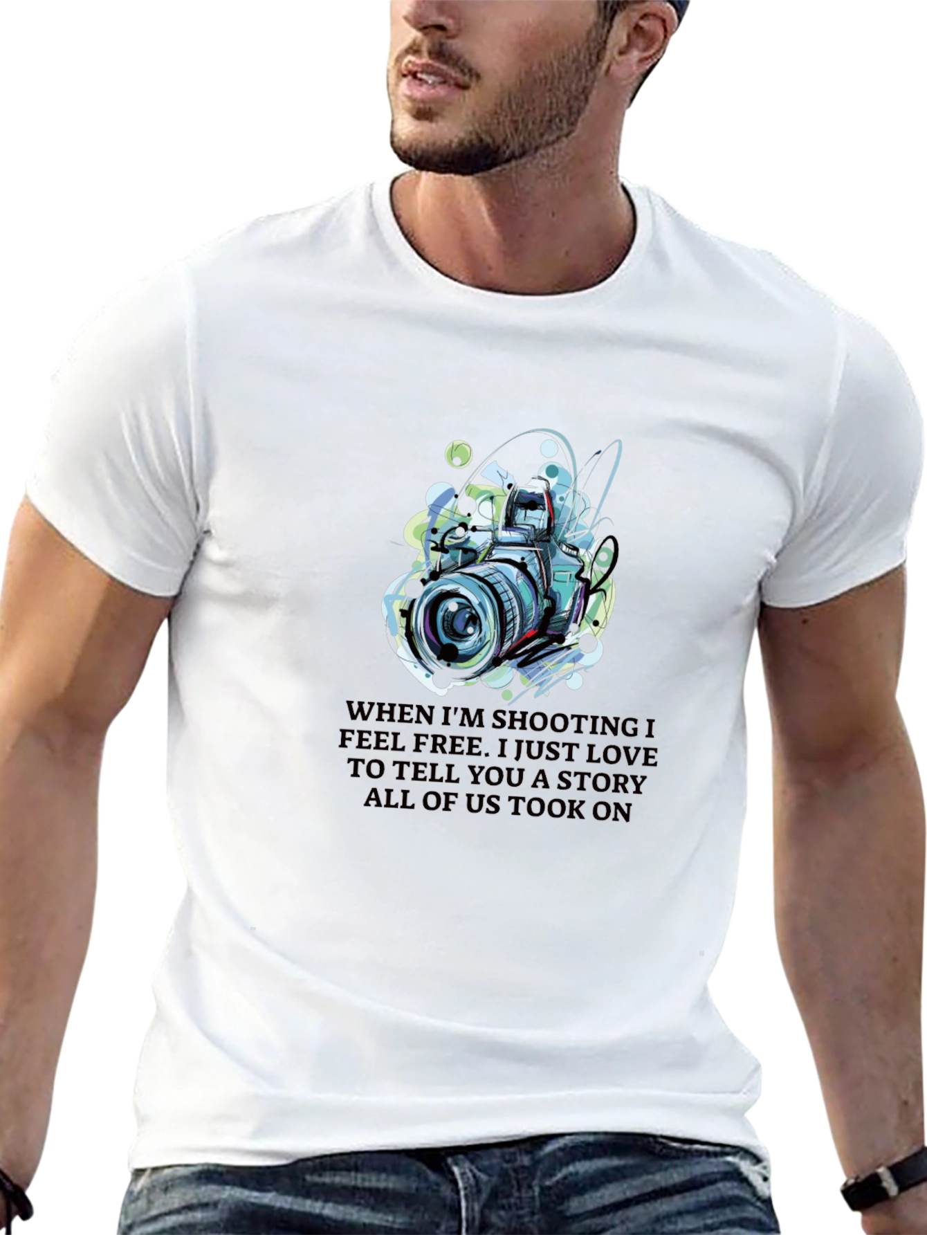 Photographers Tee - Camera Art Graphic Print