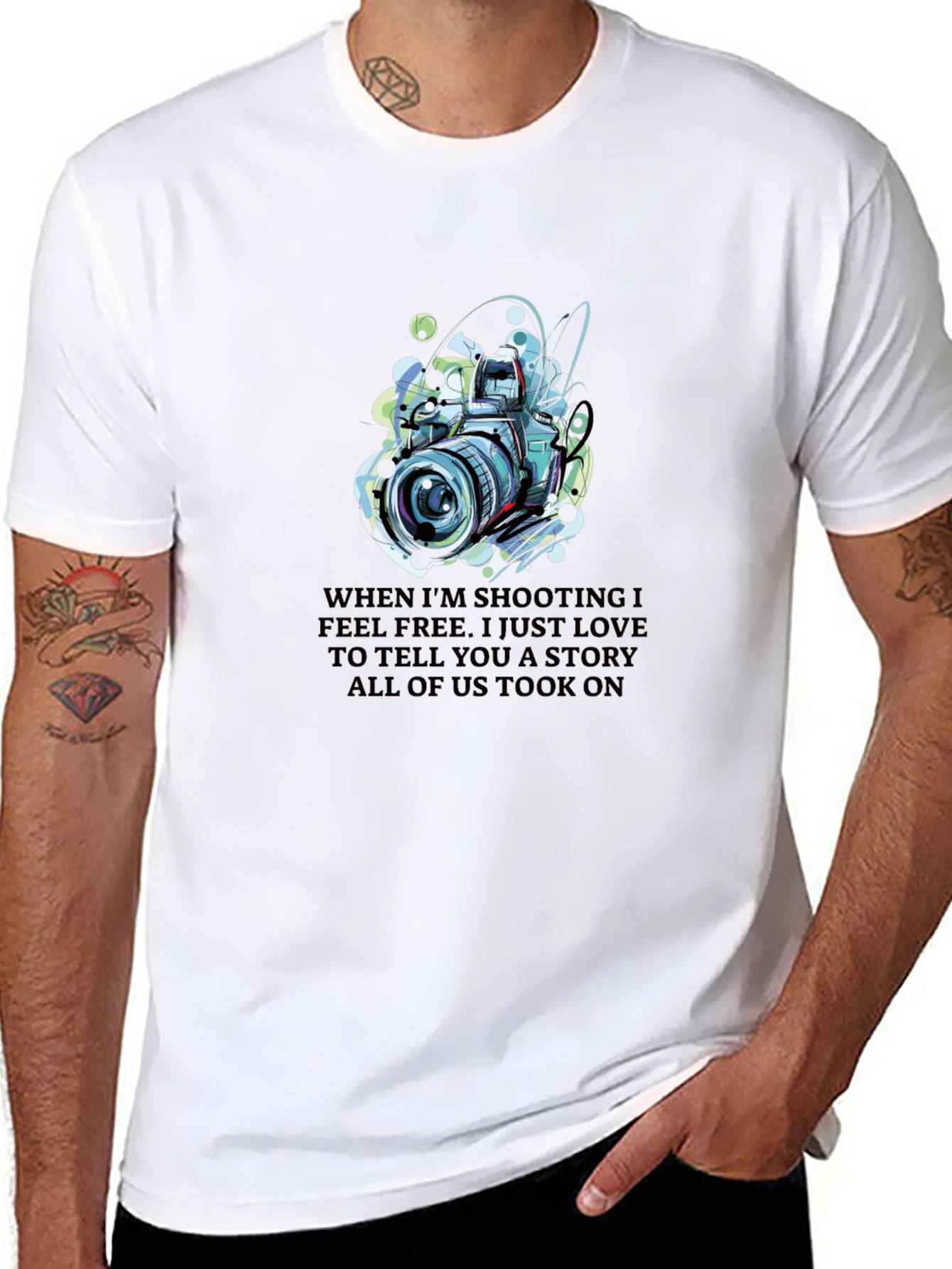 Photographers Tee - Camera Art Graphic Print