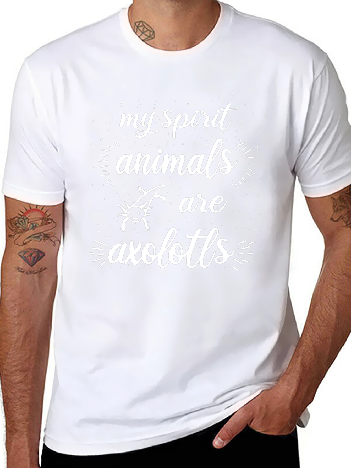 Axolotl Spirit Animal Graphic Tee - Unisex