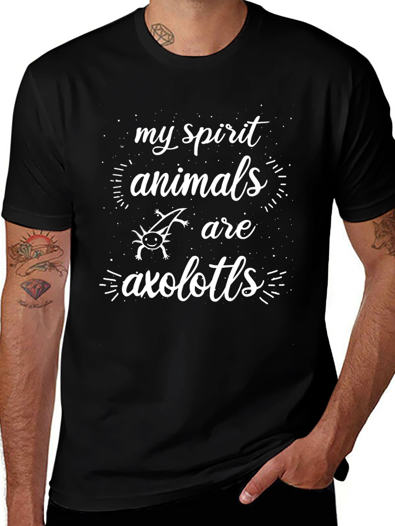 Axolotl Spirit Animal Graphic Tee - Unisex