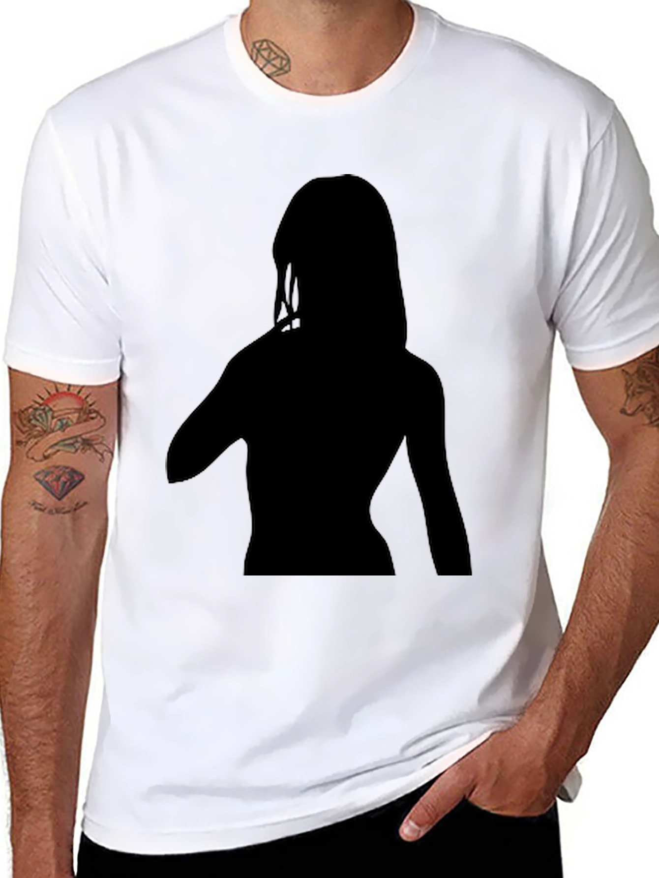 Silhouette Graphic Tee - Black Unisex T-Shirt
