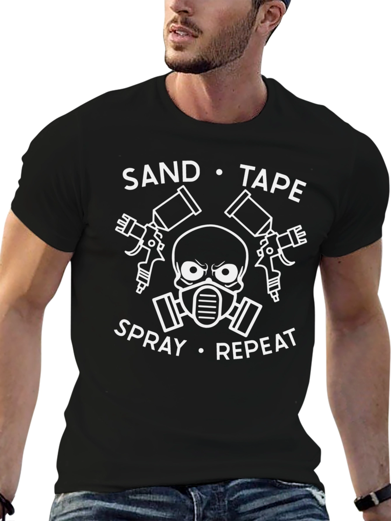 Sand Tape Spray Repeat Graphic Tee