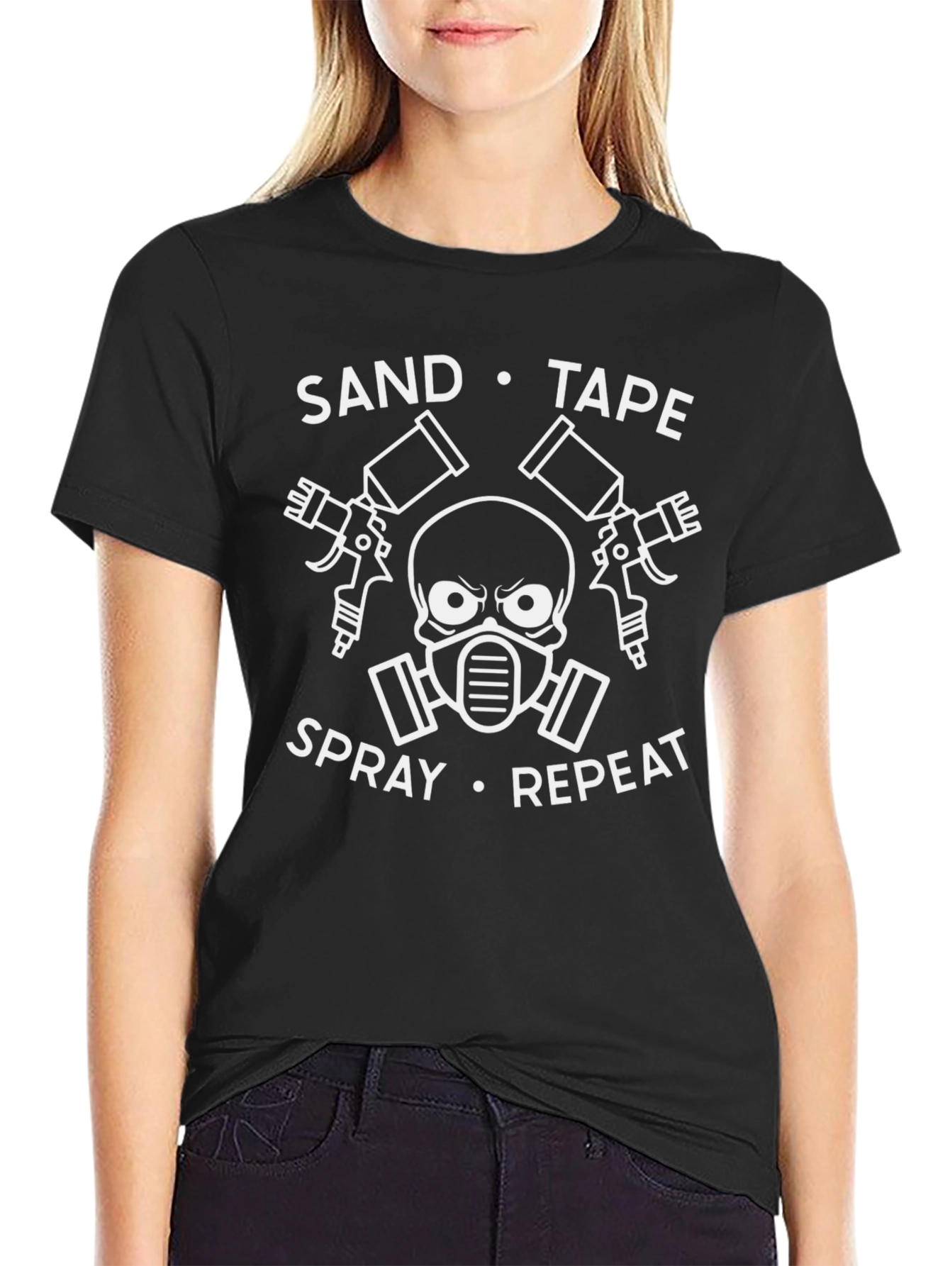 Sand Tape Spray Repeat Graphic Tee