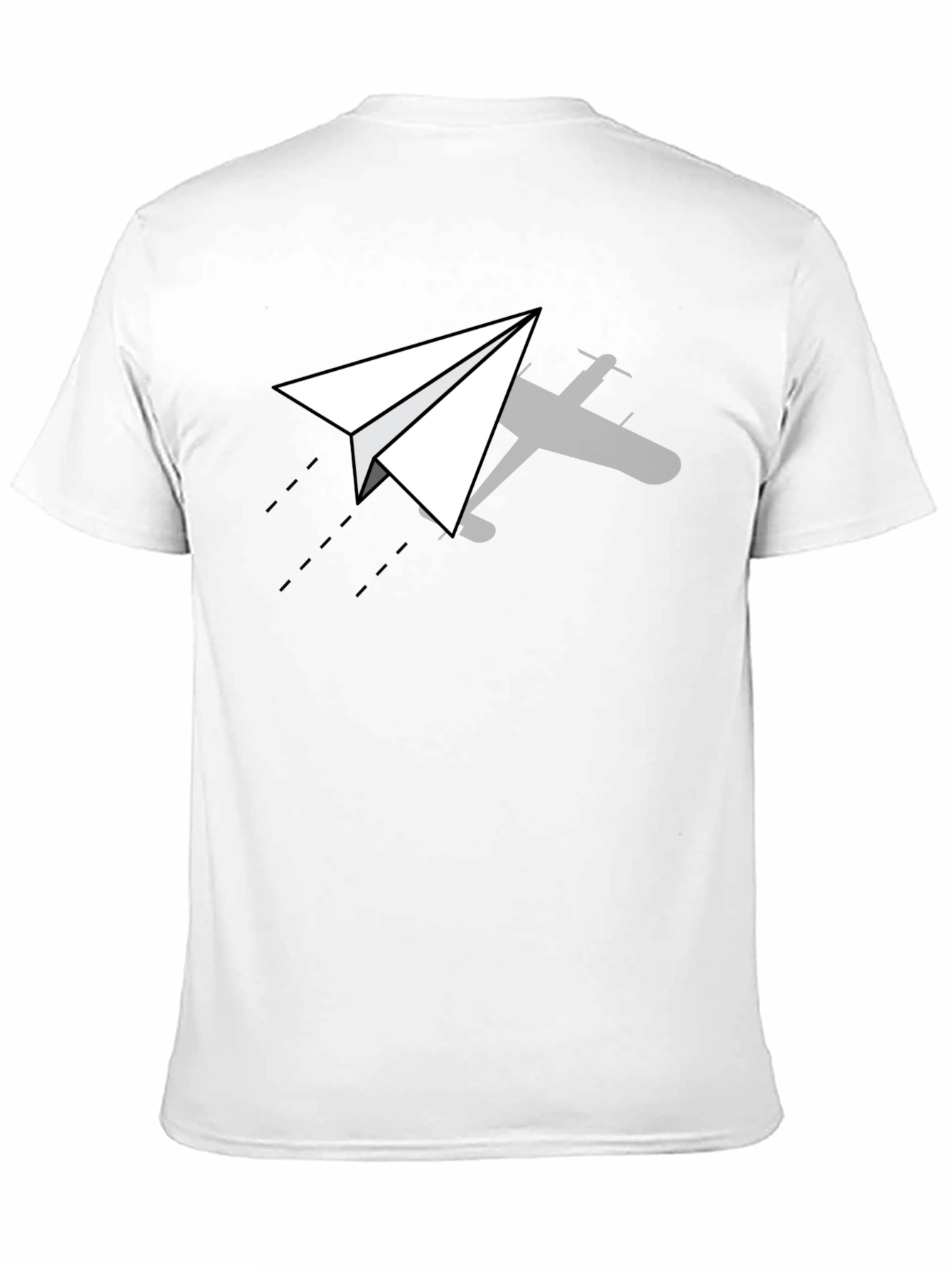 Paper Airplane Graphic Tee - Black T-Shirt