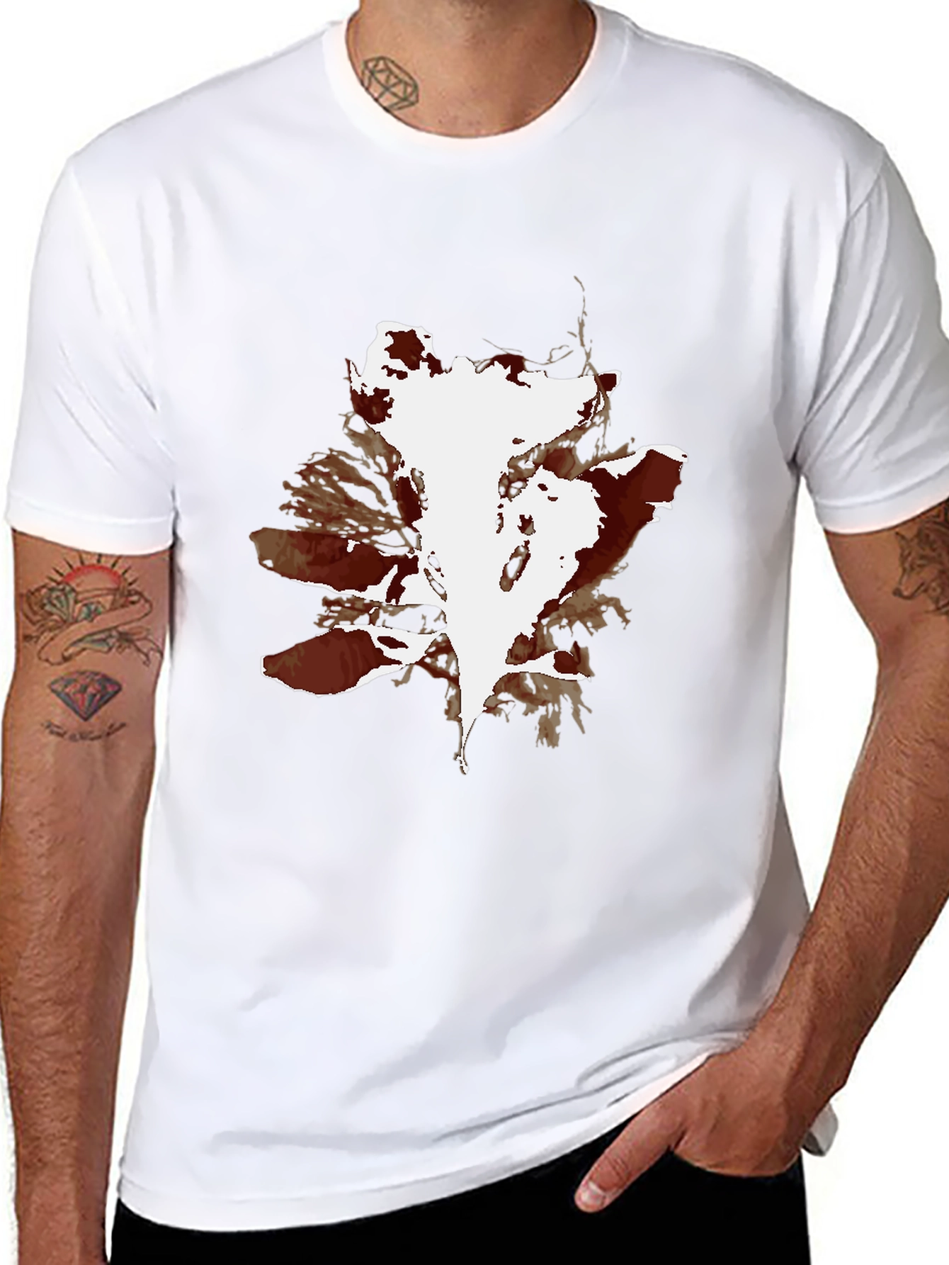 Abstract Print Black T-Shirt