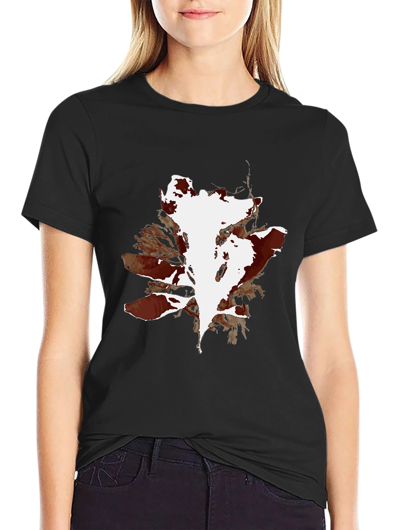 Abstract Print Black T-Shirt