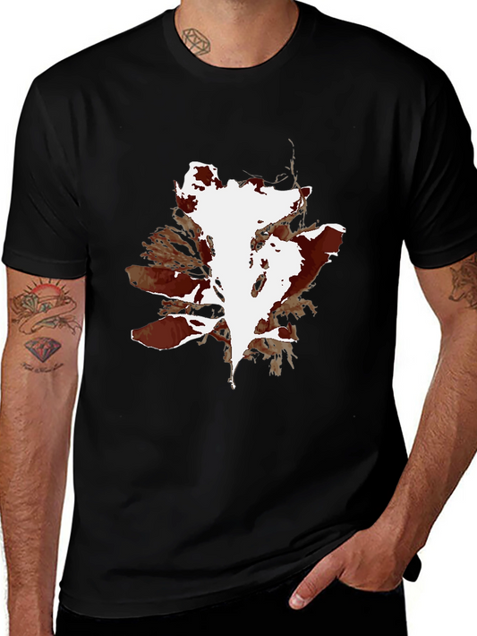 Abstract Print Black T-Shirt