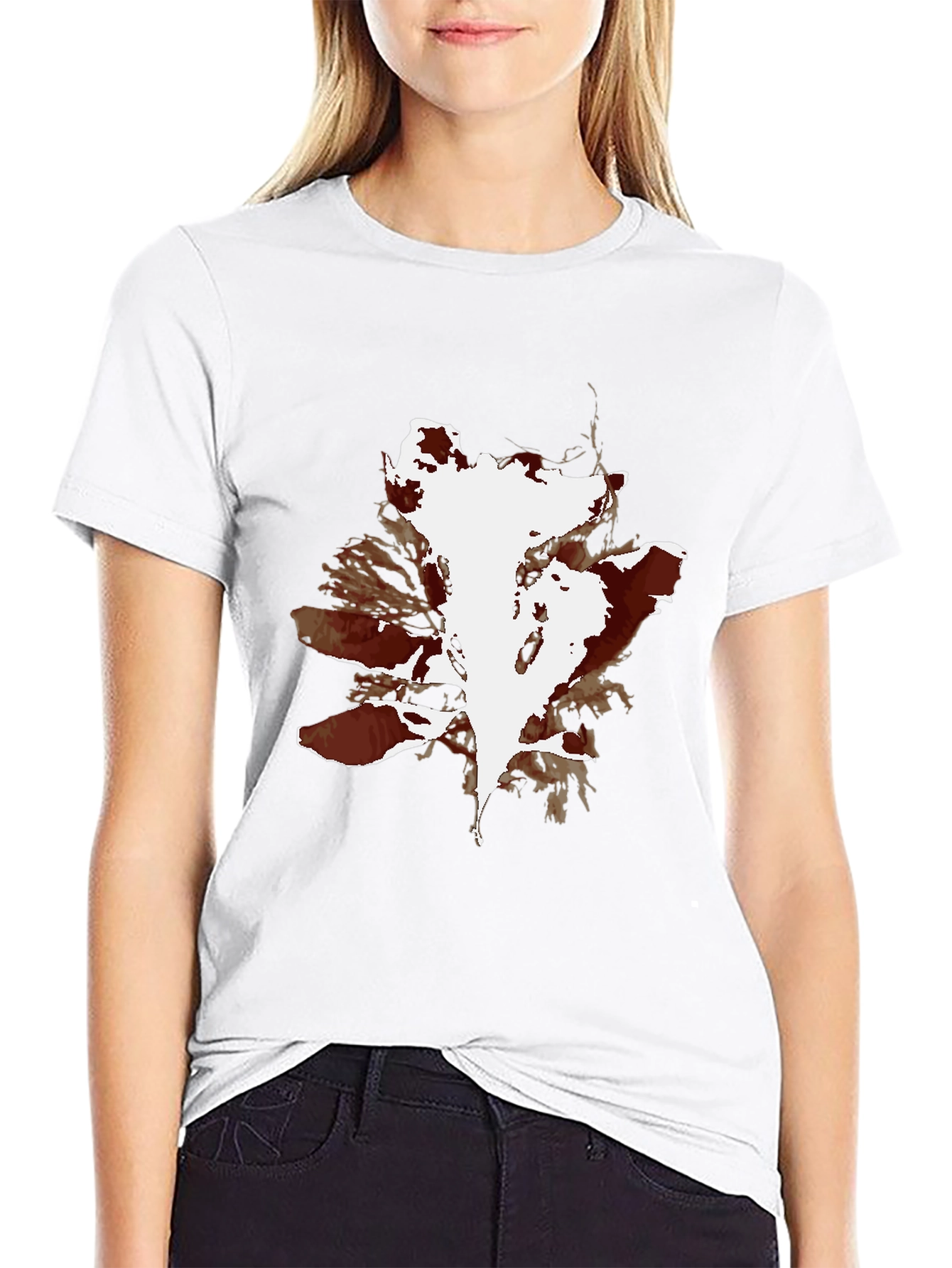 Abstract Print Black T-Shirt
