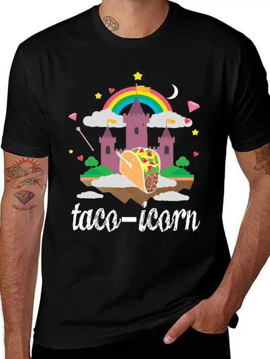 Taco Unicorn Horn In Magical Sky Castle Original Unisex Casual T-Shirt – Clean Design For Daily Comfort