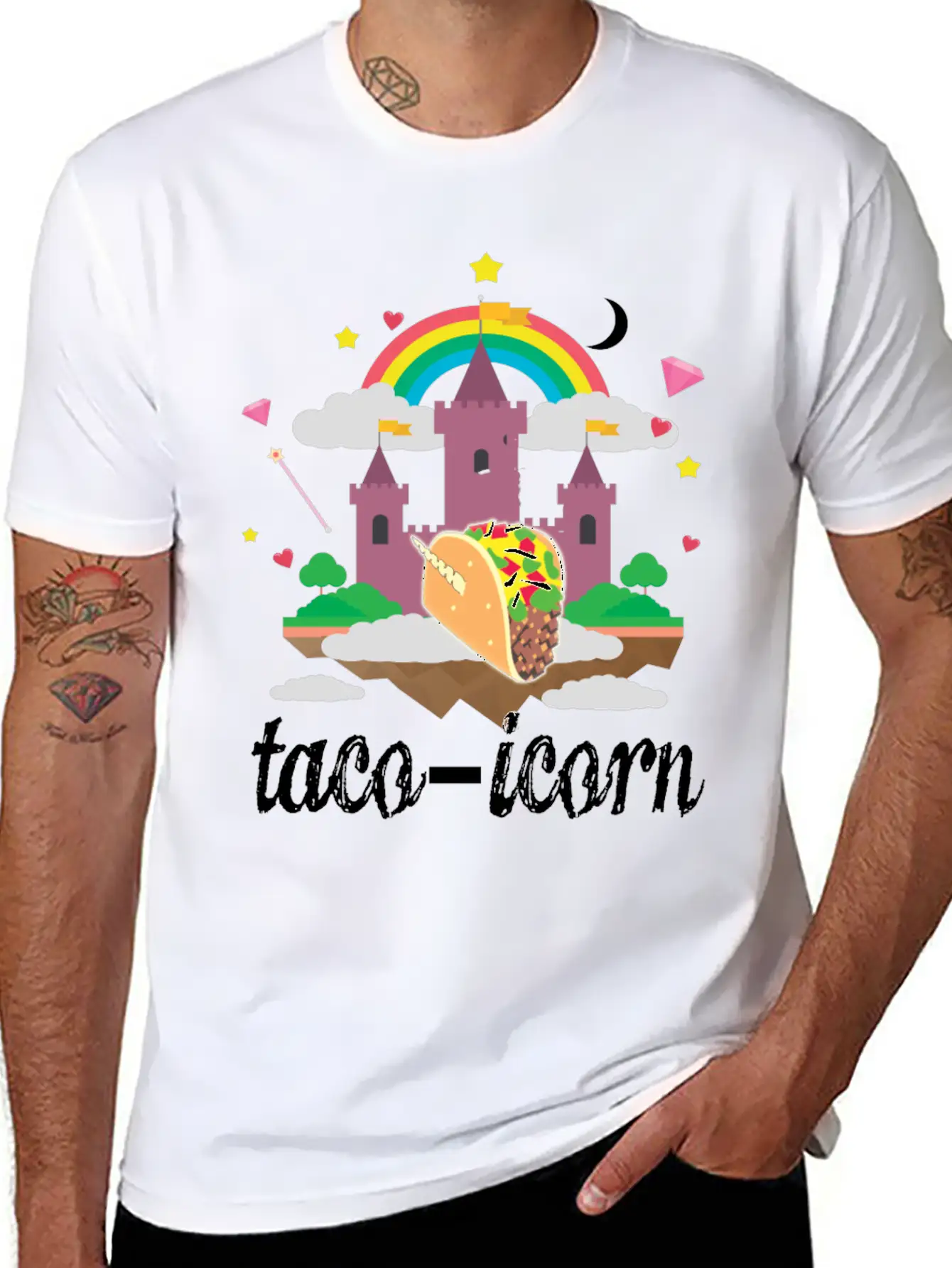 Taco Unicorn Horn In Magical Sky Castle Original Unisex Casual T-Shirt – Clean Design For Daily Comfort