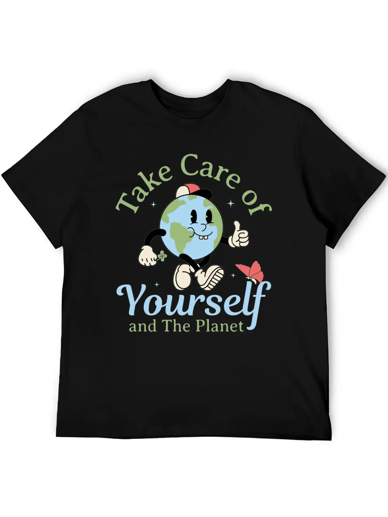 Take Care Of Yourself And The Planet Modern Fit Casual T-Shirt – Clean And Versatile Design