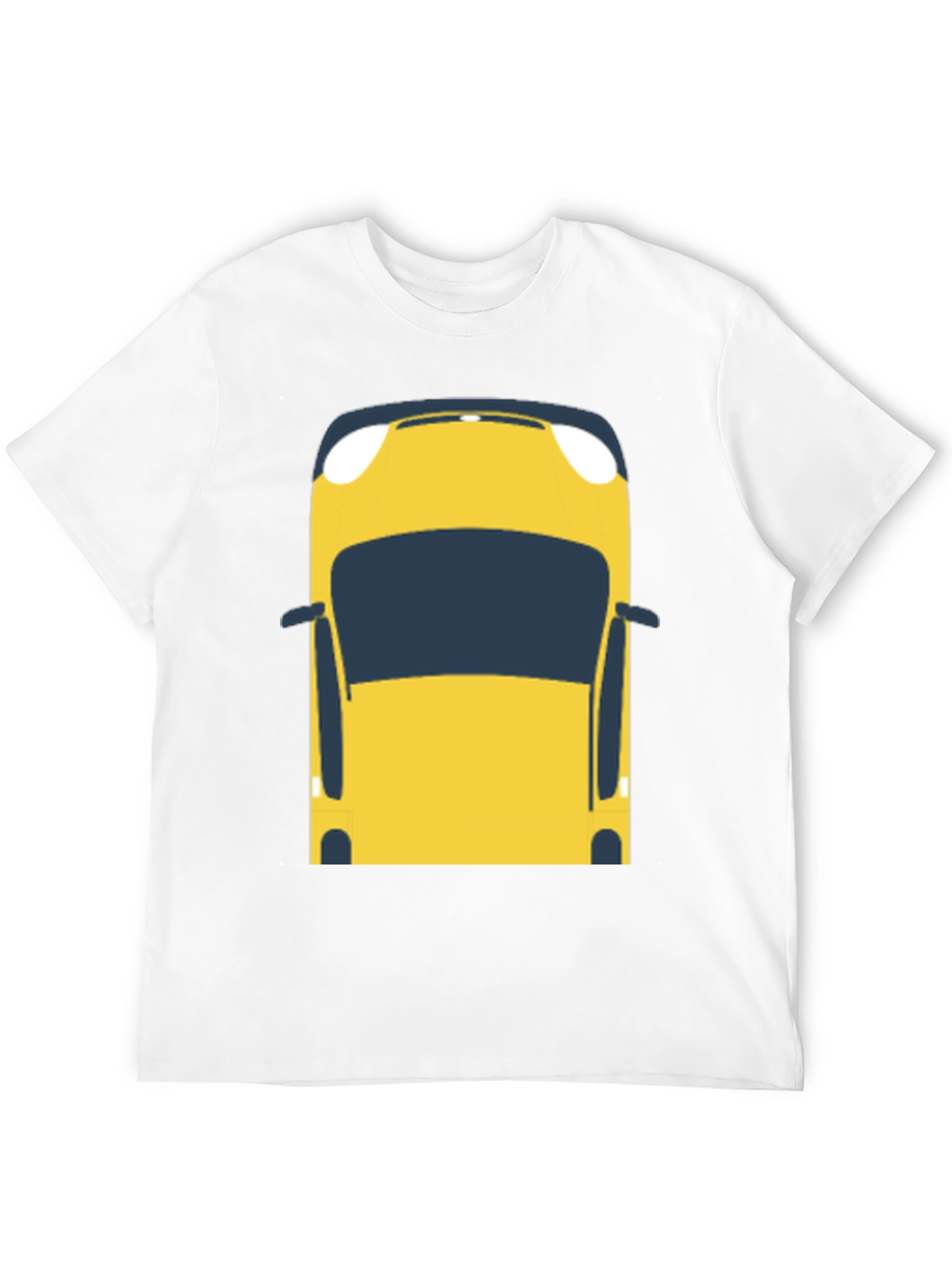Yellow Car Graphic T-Shirt - Mens Casual Tee