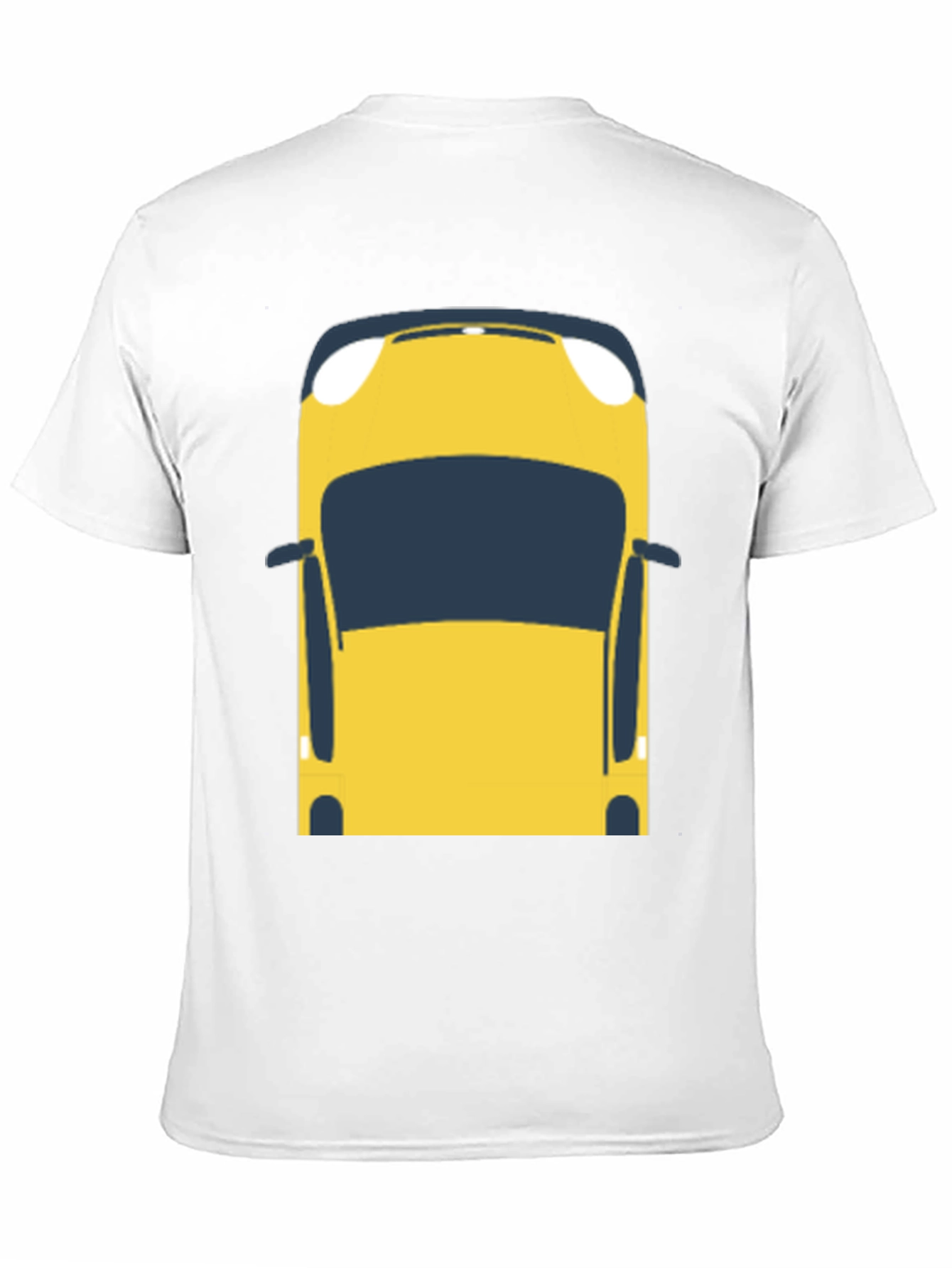 Yellow Car Graphic T-Shirt - Mens Casual Tee