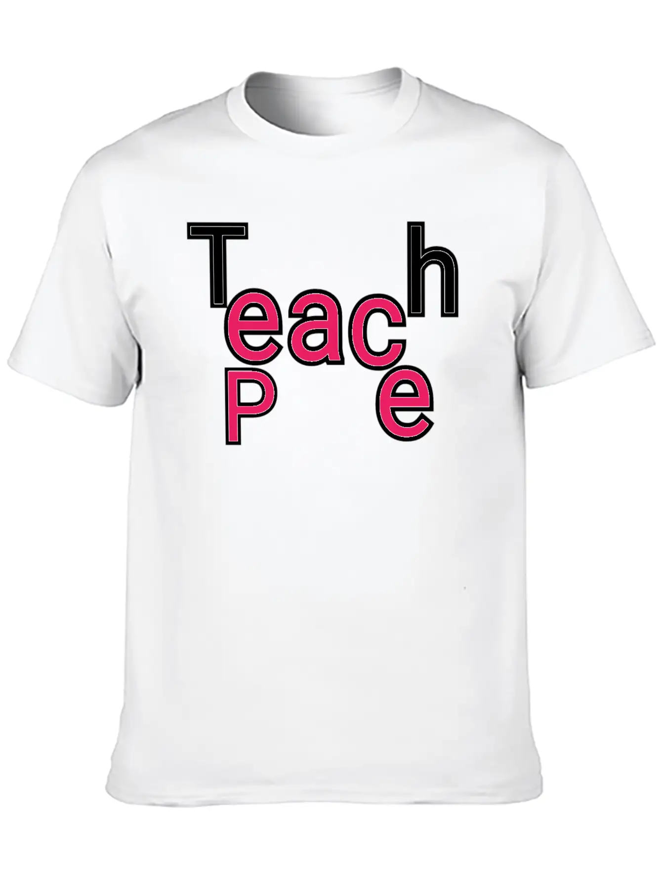 "Teach Peace: Spreading Harmony Through Design" Relaxed Everyday Tee – Lightweight And Durable Cotton