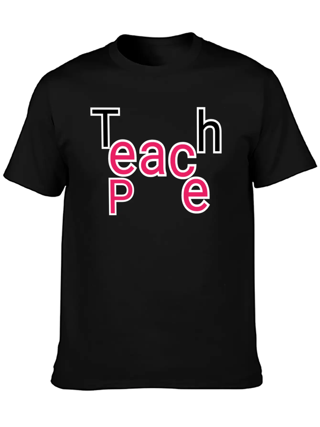 "Teach Peace: Spreading Harmony Through Design" Relaxed Everyday Tee – Lightweight And Durable Cotton